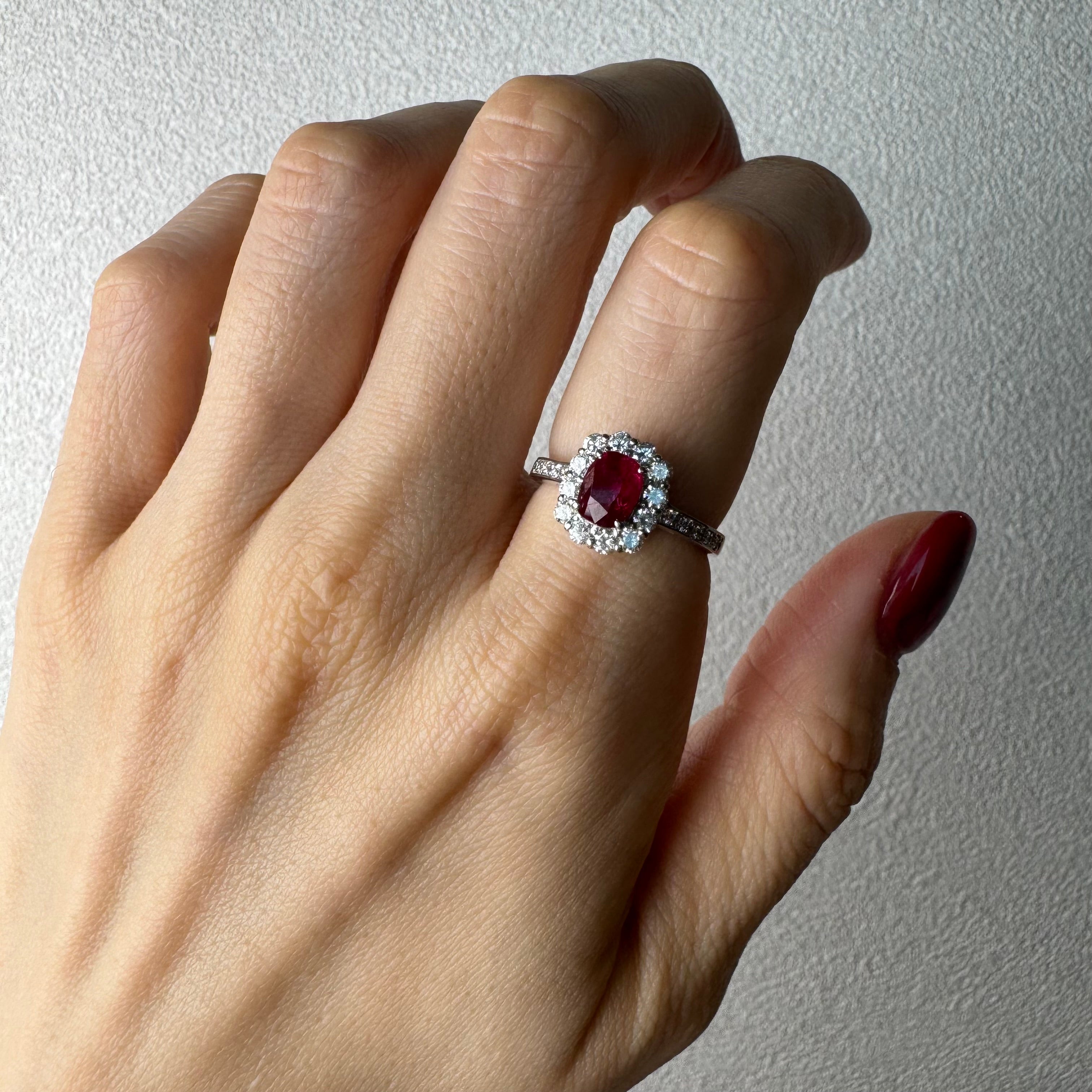 84［一点物］リング ルビー 1.1ct前後 OV PT