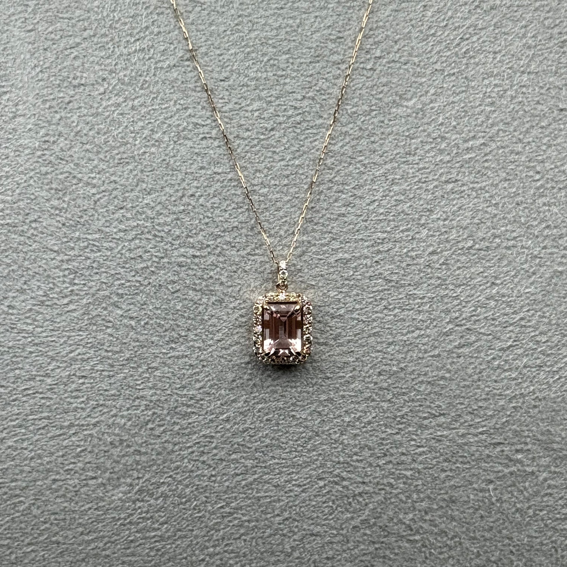 501［一点物］ネックレス モルガナイト 0.7ct SQ K18PG – AYAKO 