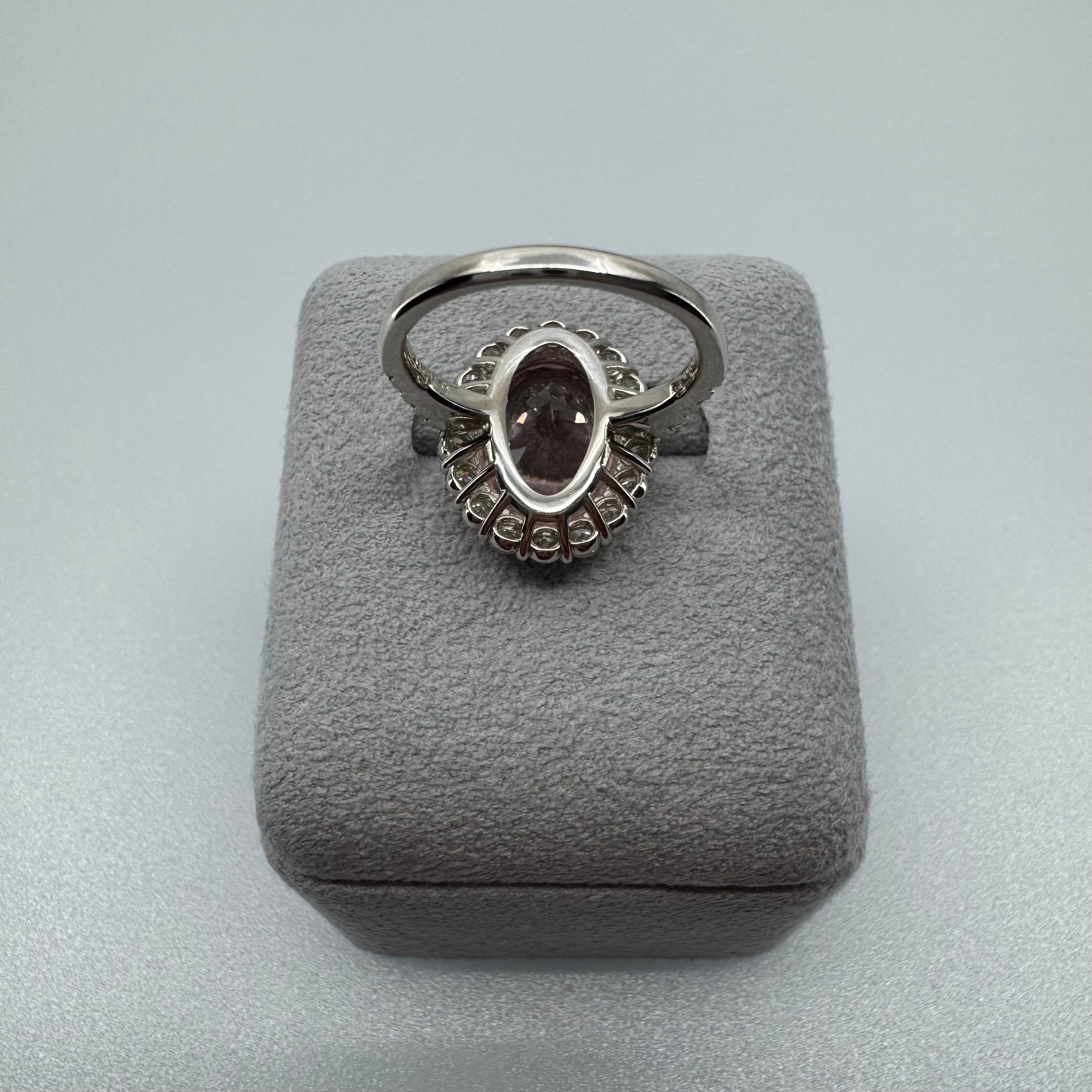 146［一点物］リング モルガナイト 中石5.3ct OV PT