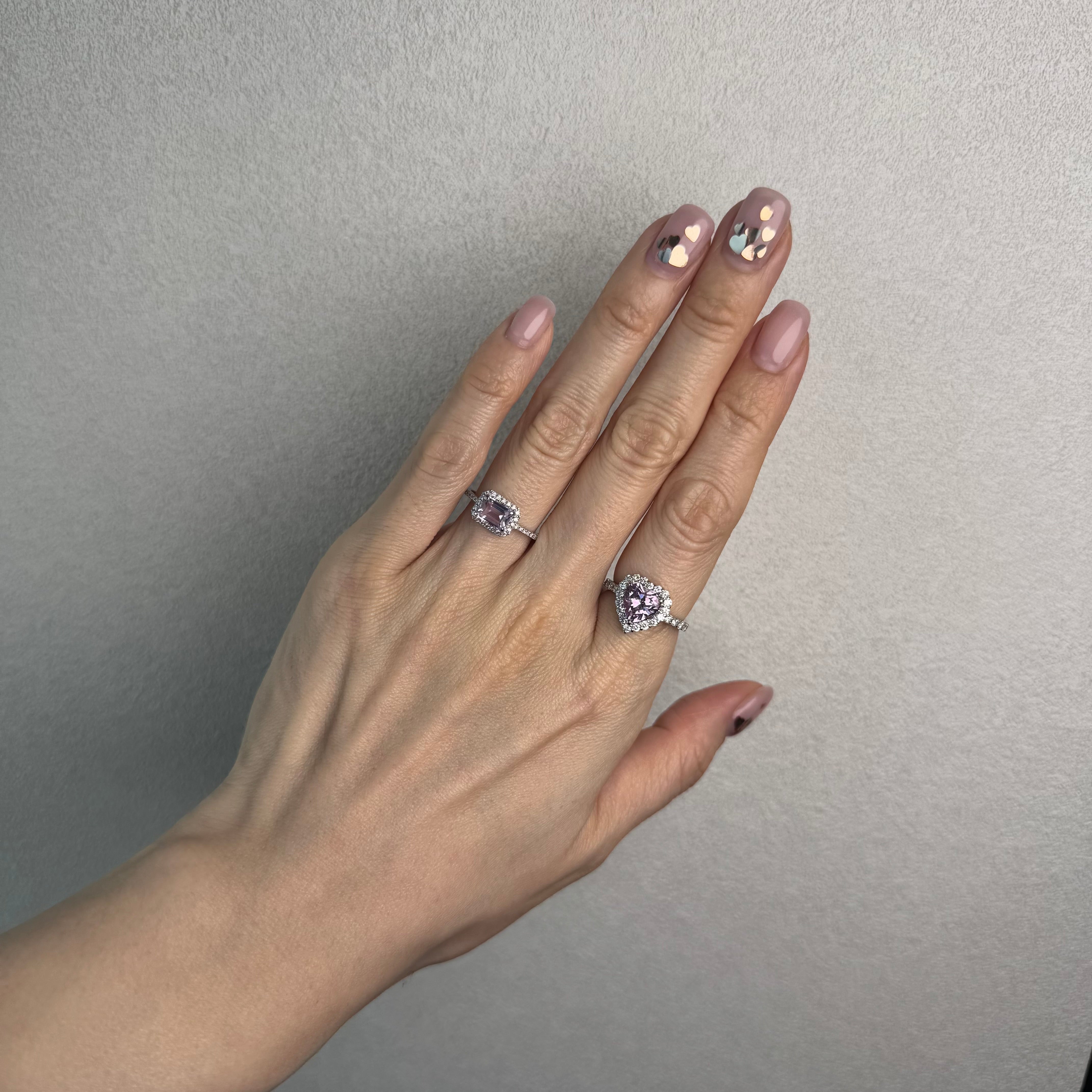 ［一点物/ライラック］リング クンツァイト 2ct HS PT