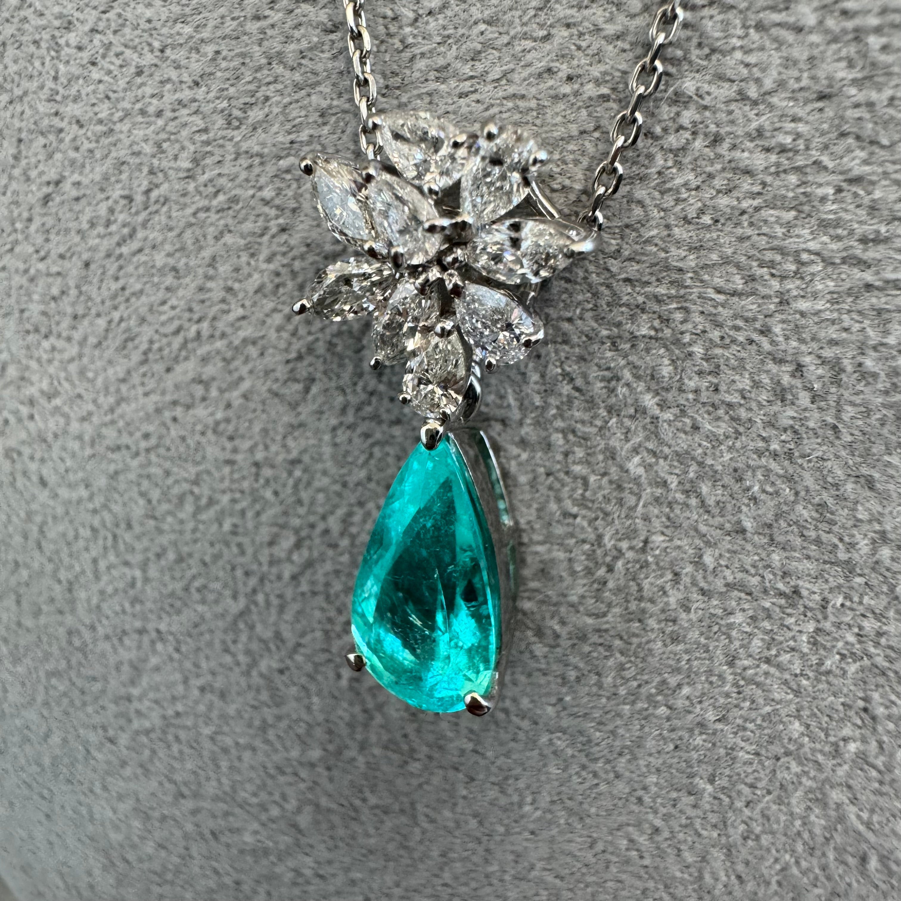 527-パライバトルマリン 2ct前後 PS PT ネックレス〜CGL｜AYAKO SAKURAI（櫻井 彩子（サクライ アヤコ））公式通販サイト