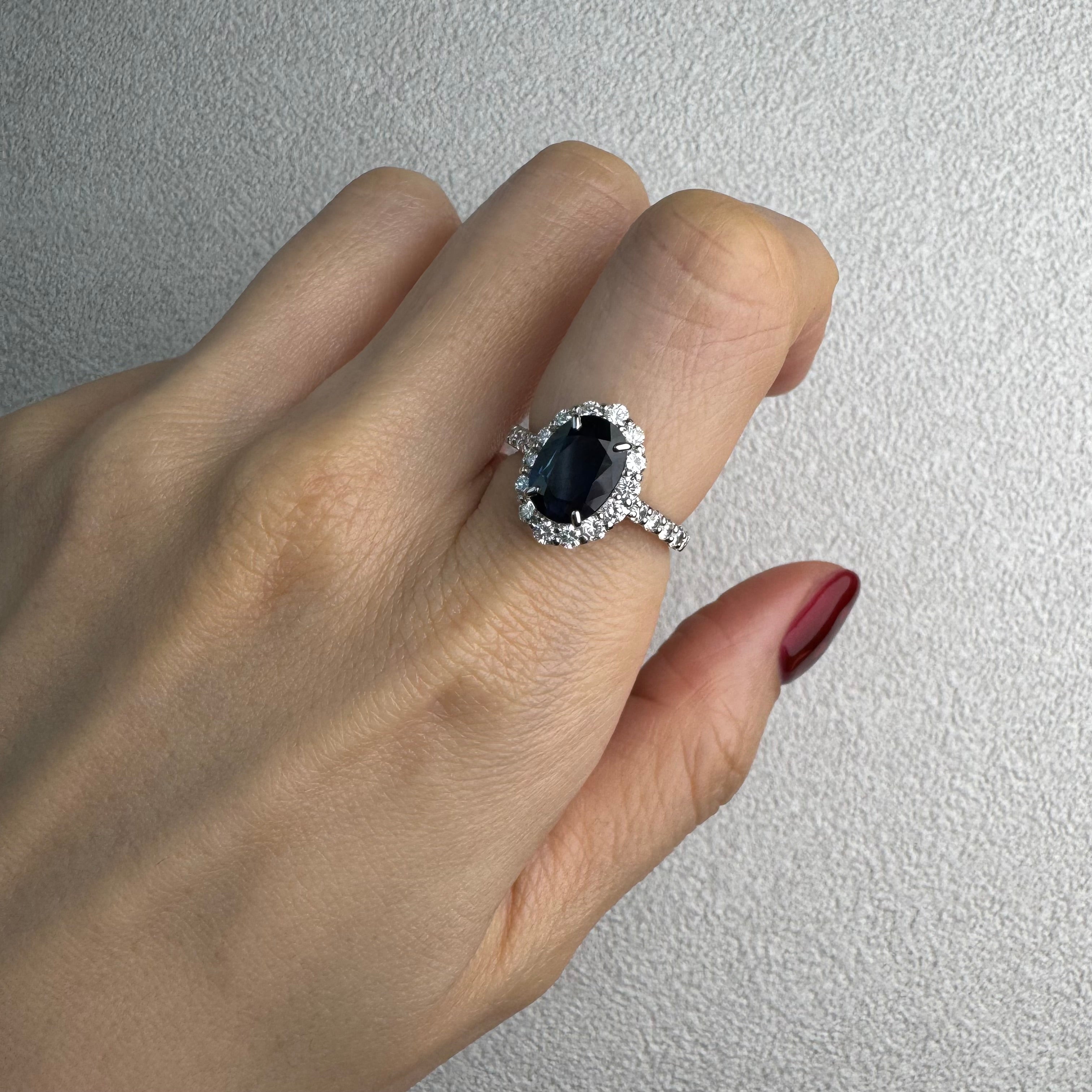 125［一点物］リング ブルーサファイア 2.2ct前後 OV PT