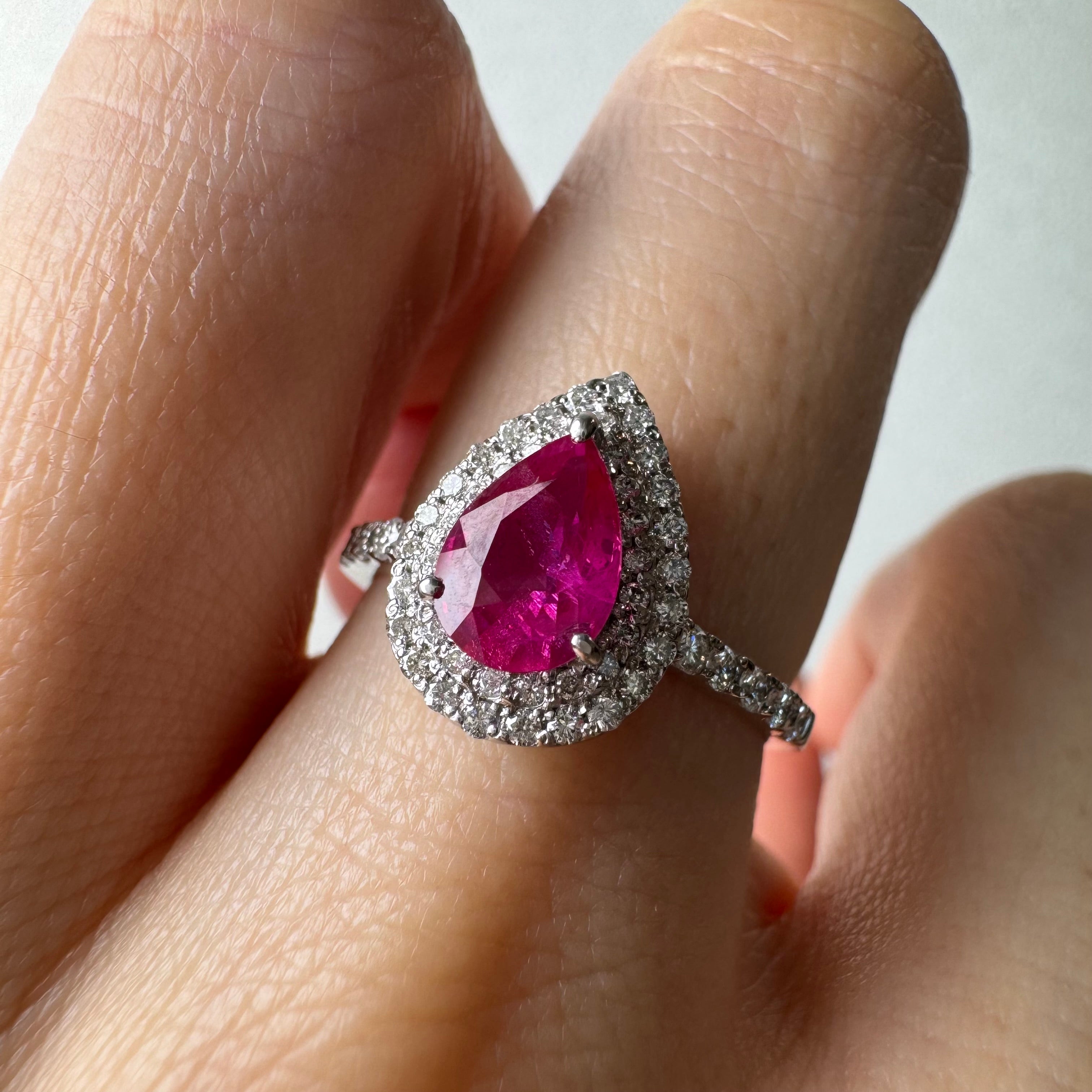 85［一点物］リング ルビー 1.0ct前後 PS PT