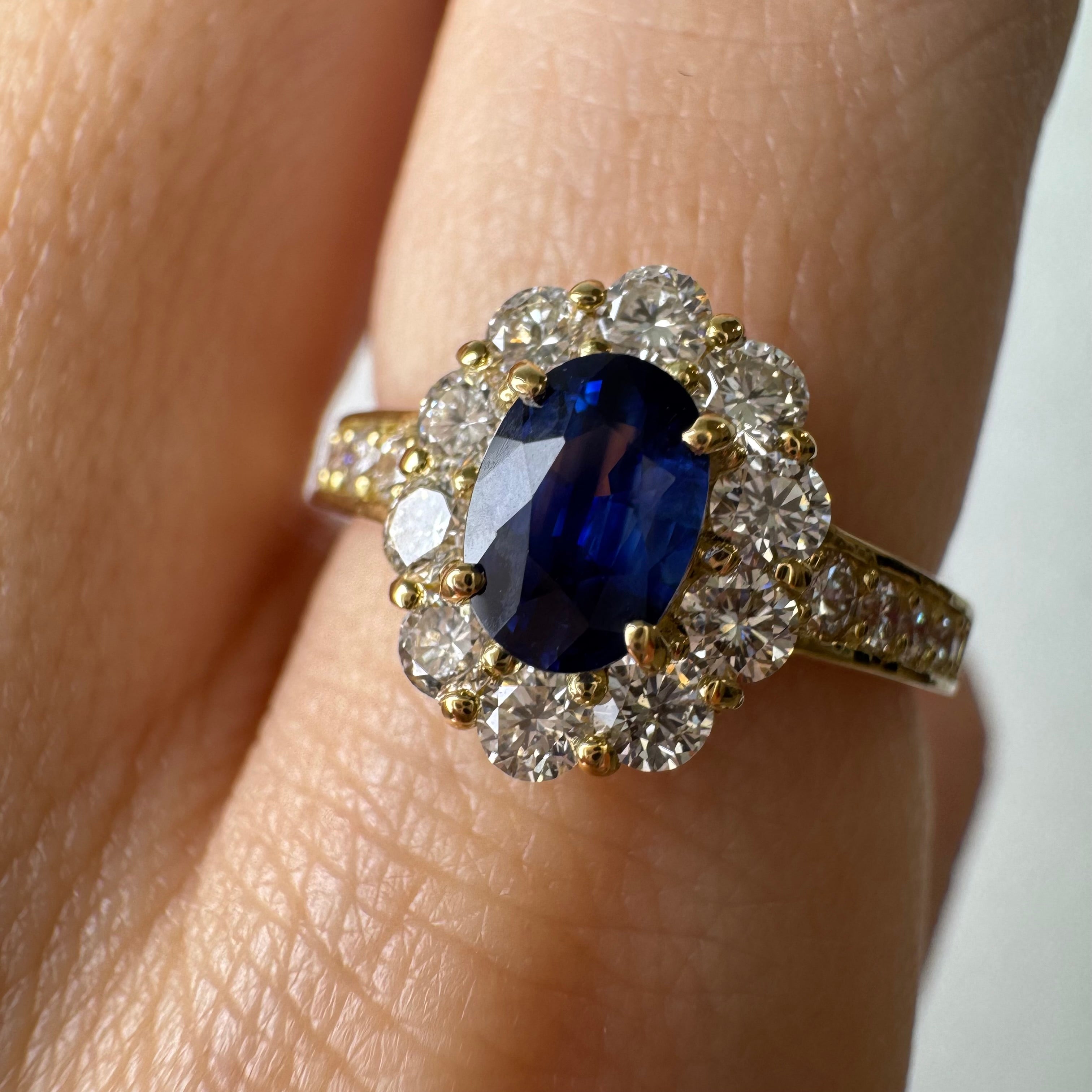 106［一点物］リング ロイヤルブルーサファイア 0.7ct前後 OV K18YG