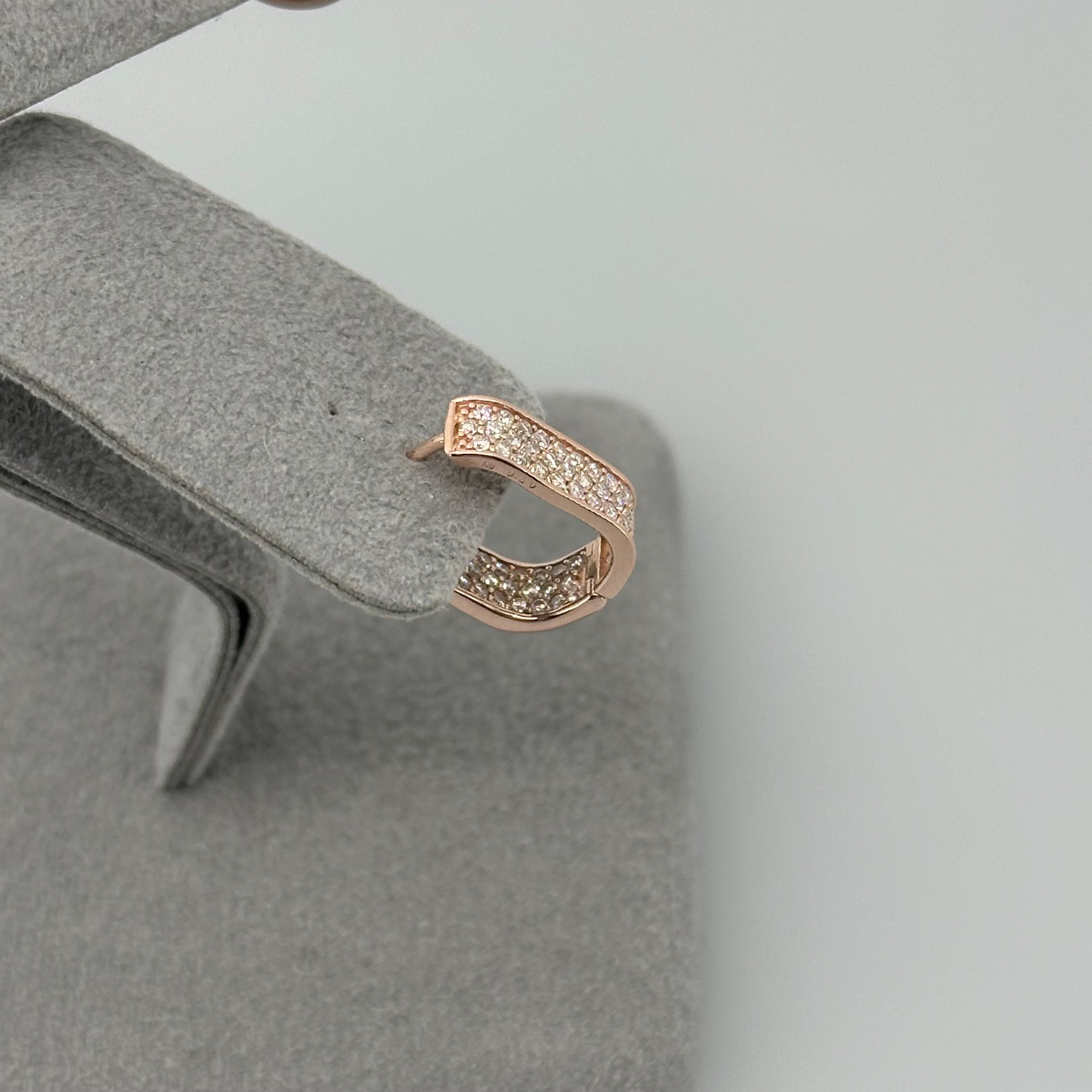 ［プレシャス］ ダイヤモンドフープピアス