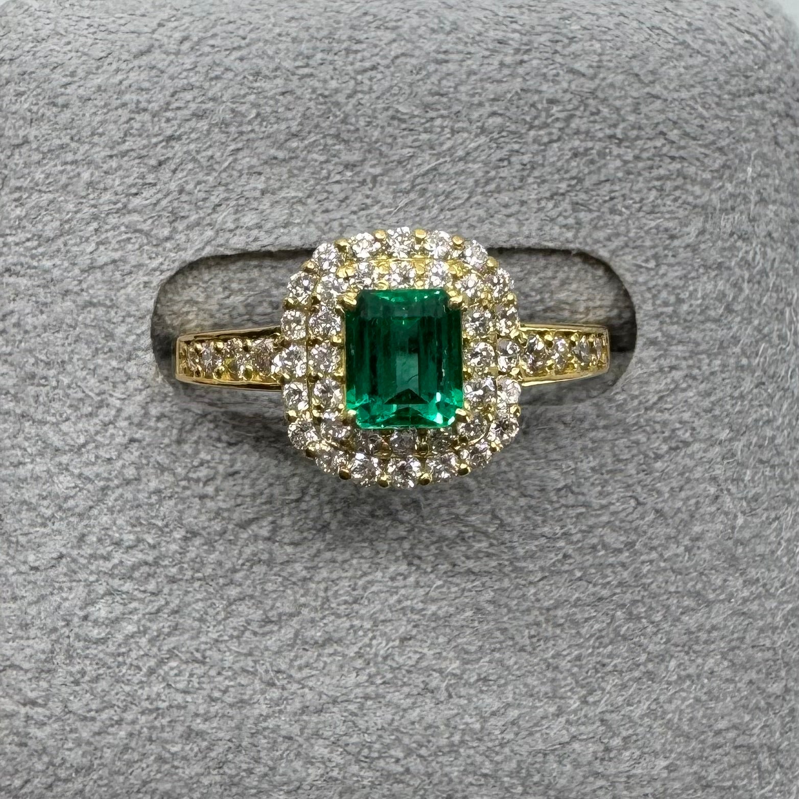 21［一点物］リング エメラルド 0.4ct前後 SQ K18YG