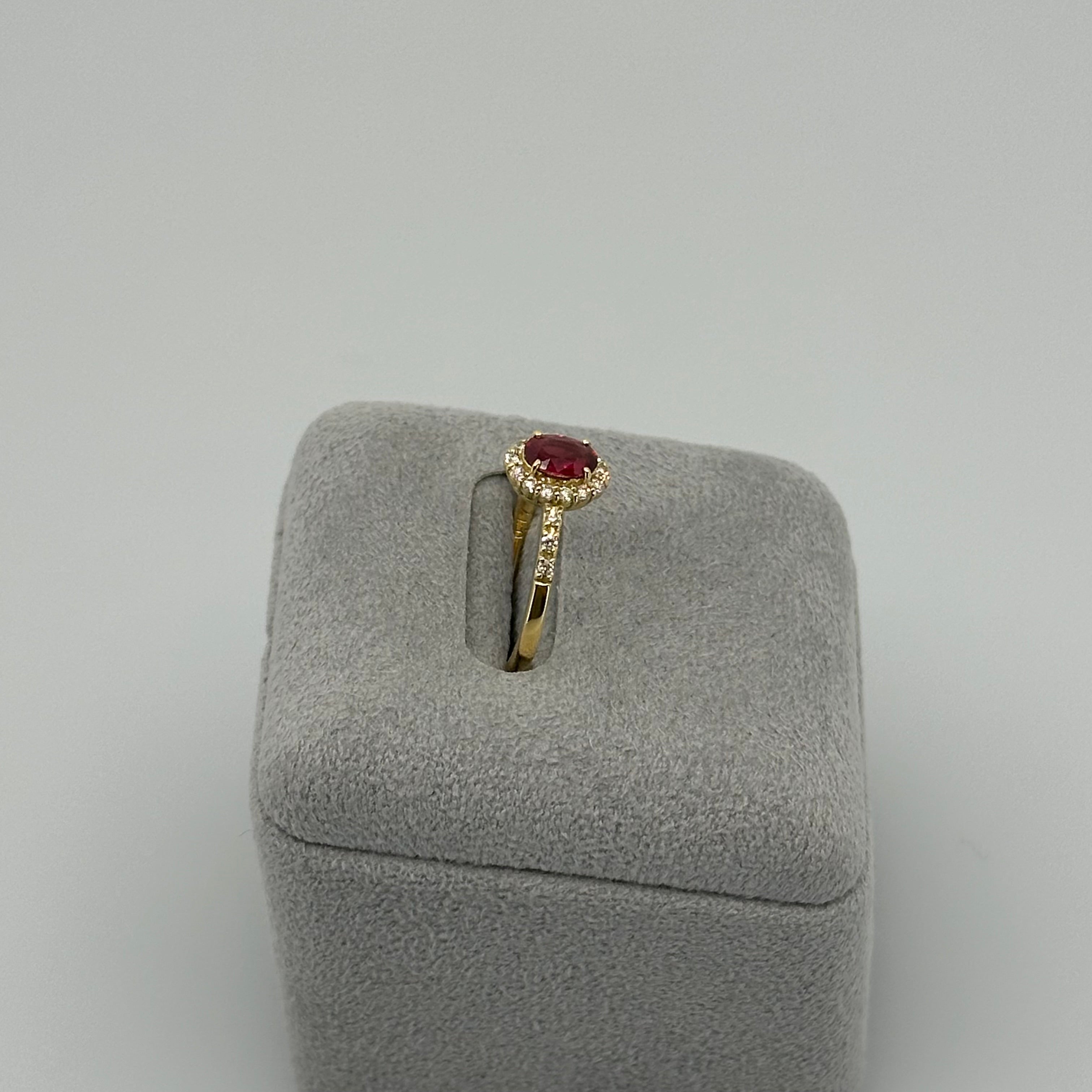 90［一点物］リング ルビー 0.4ct前後 OV K18YG