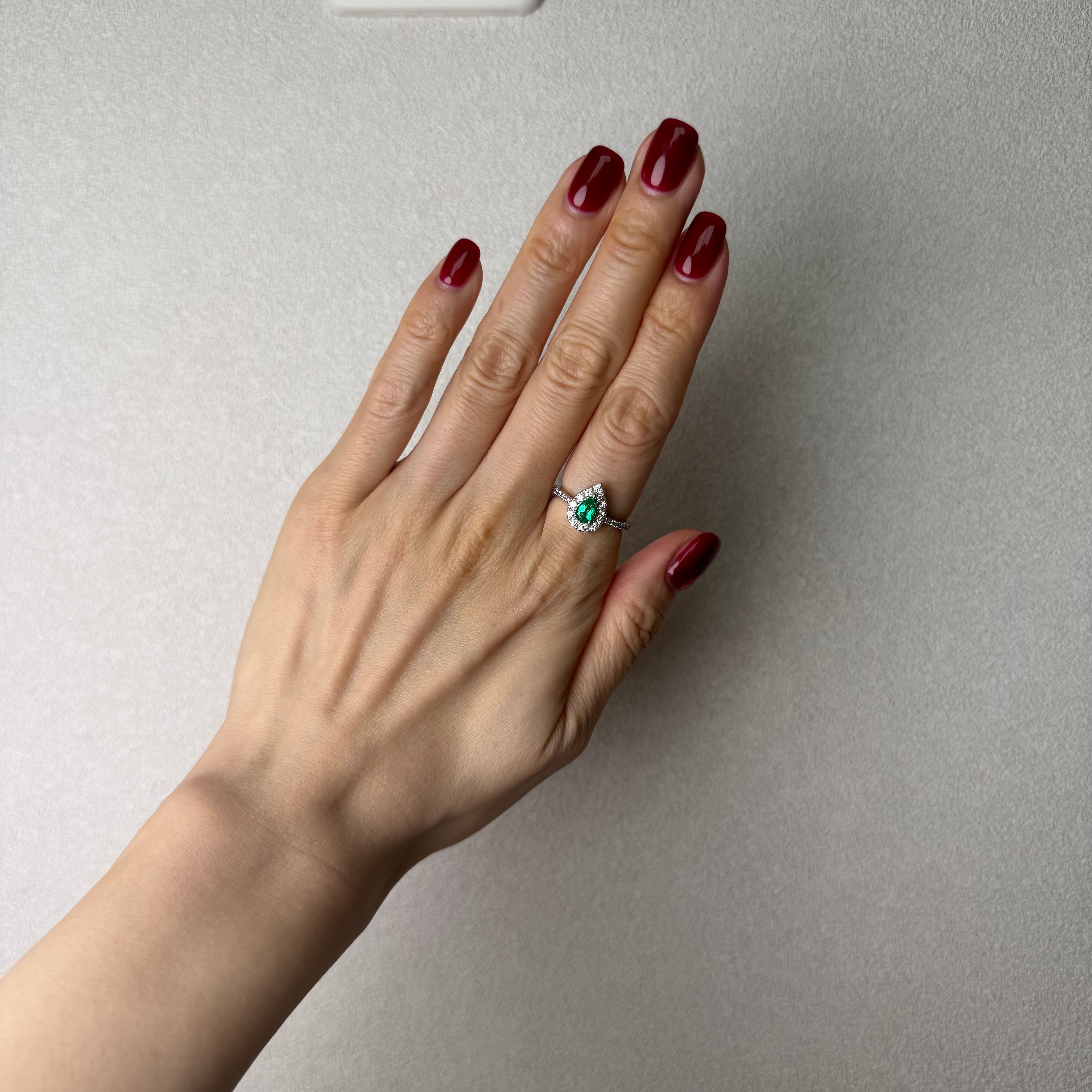 48［一点物］リング エメラルド 0.4ct前後 PS PT