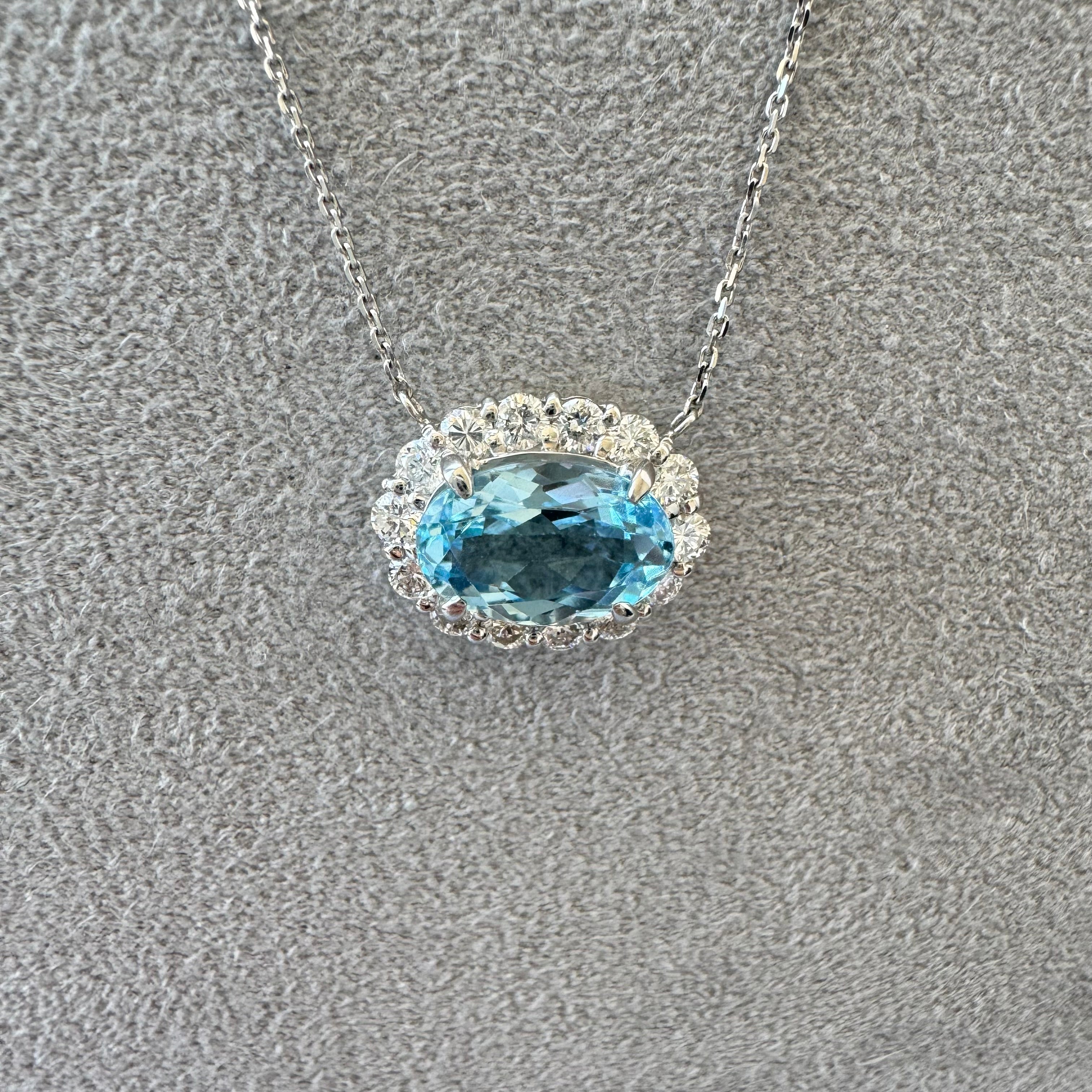 536-綺麗 アクアマリンネックレス中石AQ2.7ct前後 OV PT｜AYAKO SAKURAI（櫻井 彩子（サクライ アヤコ））公式通販サイト