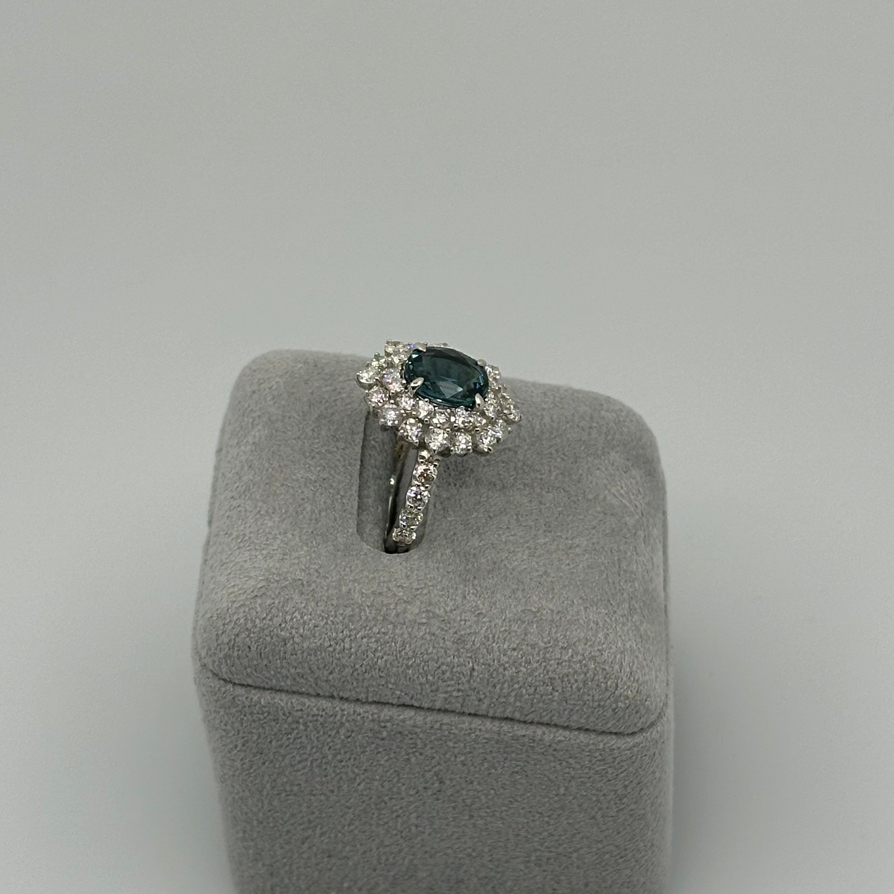 34.36.76.168［一点物］リング クリソベリル/トルマリン/クロムトルマリン 1ct UP OV PT