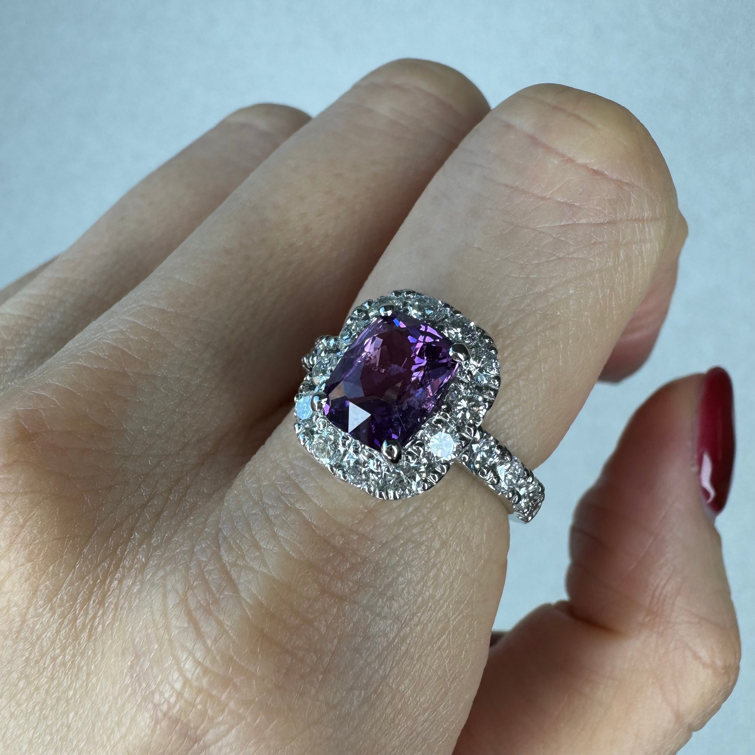 126［一点物］リング パープルサファイア 2.6ct SQ PT