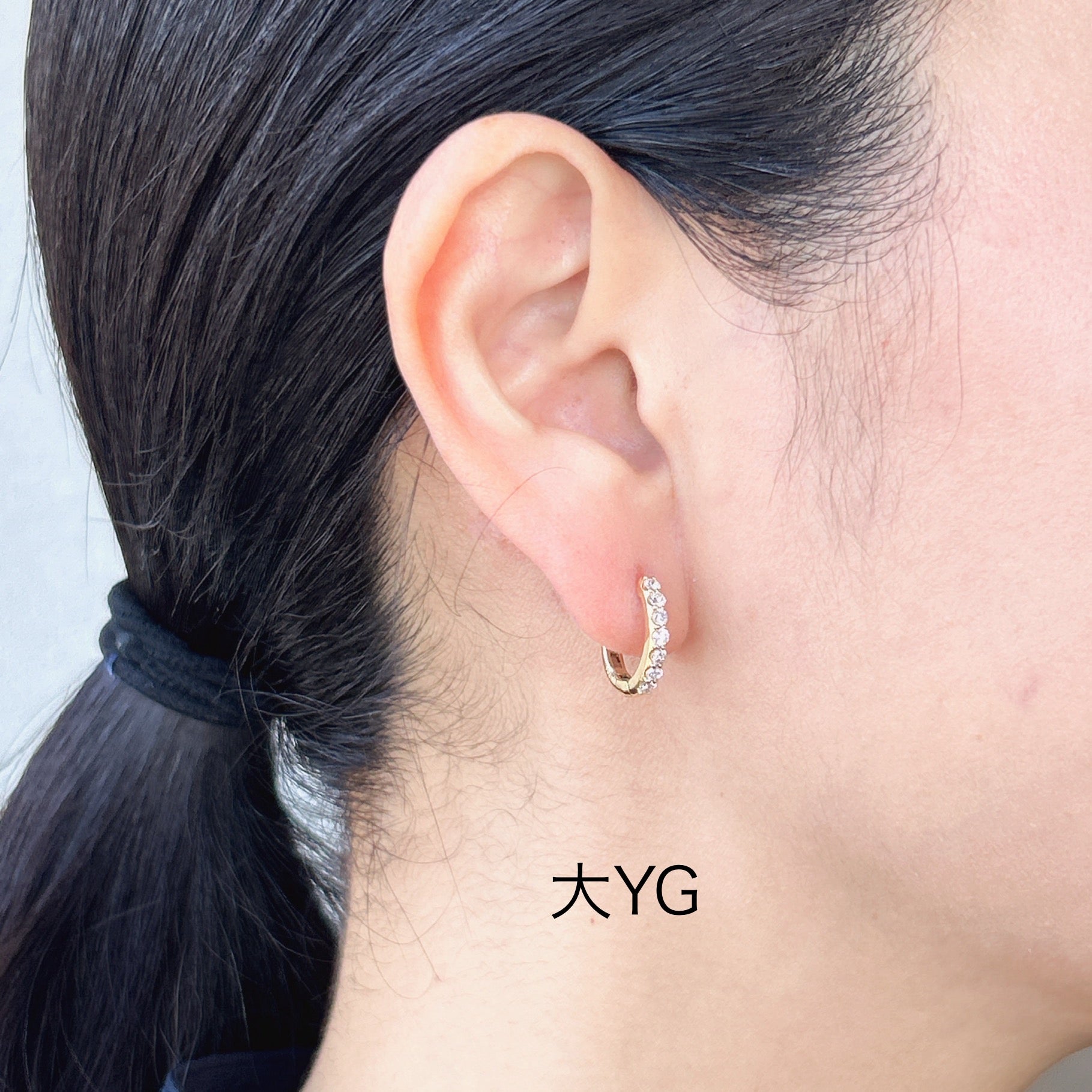 ［セルソー］ ダイヤモンドフープピアス