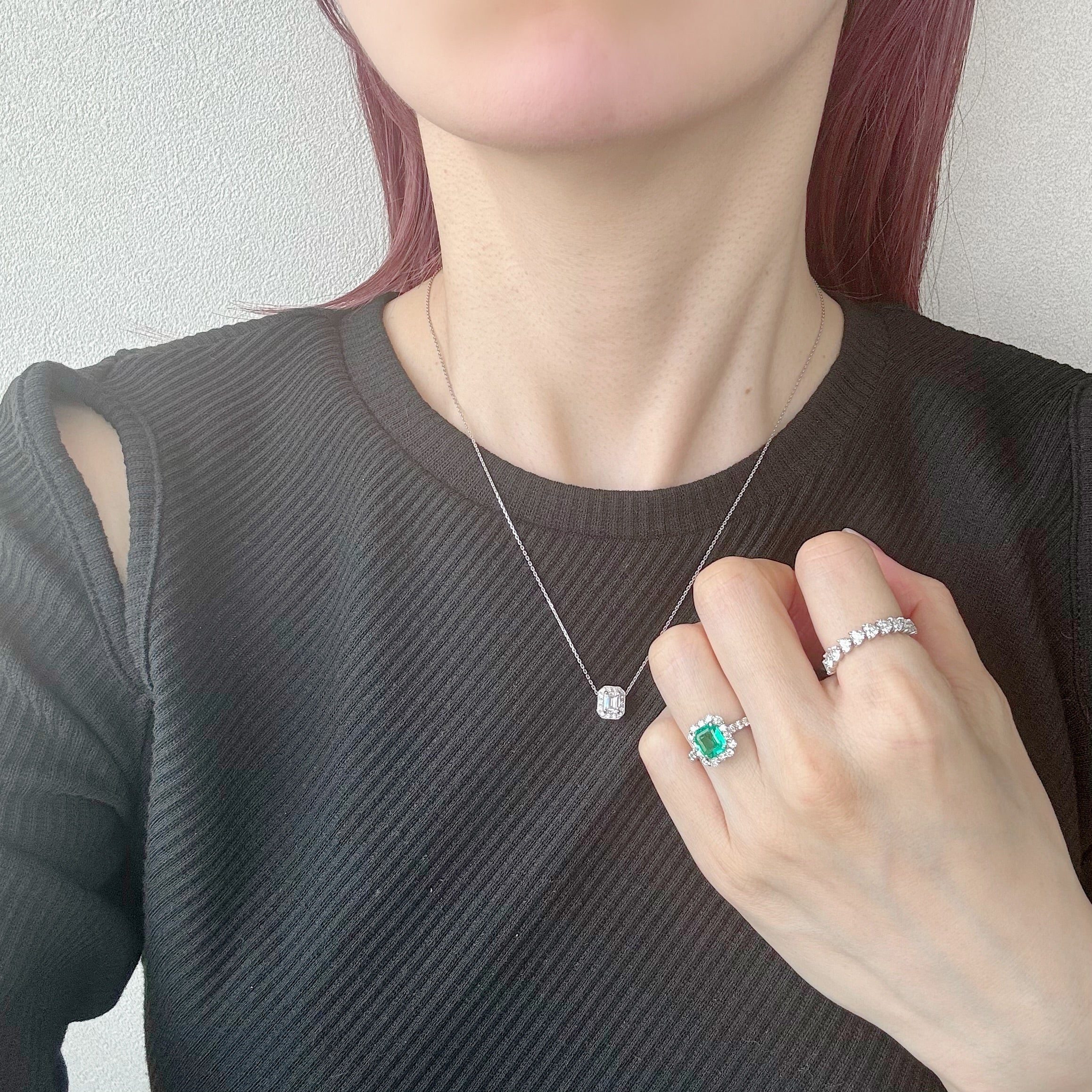 23［一点物］リング エメラルド 1.1ct SQ PT