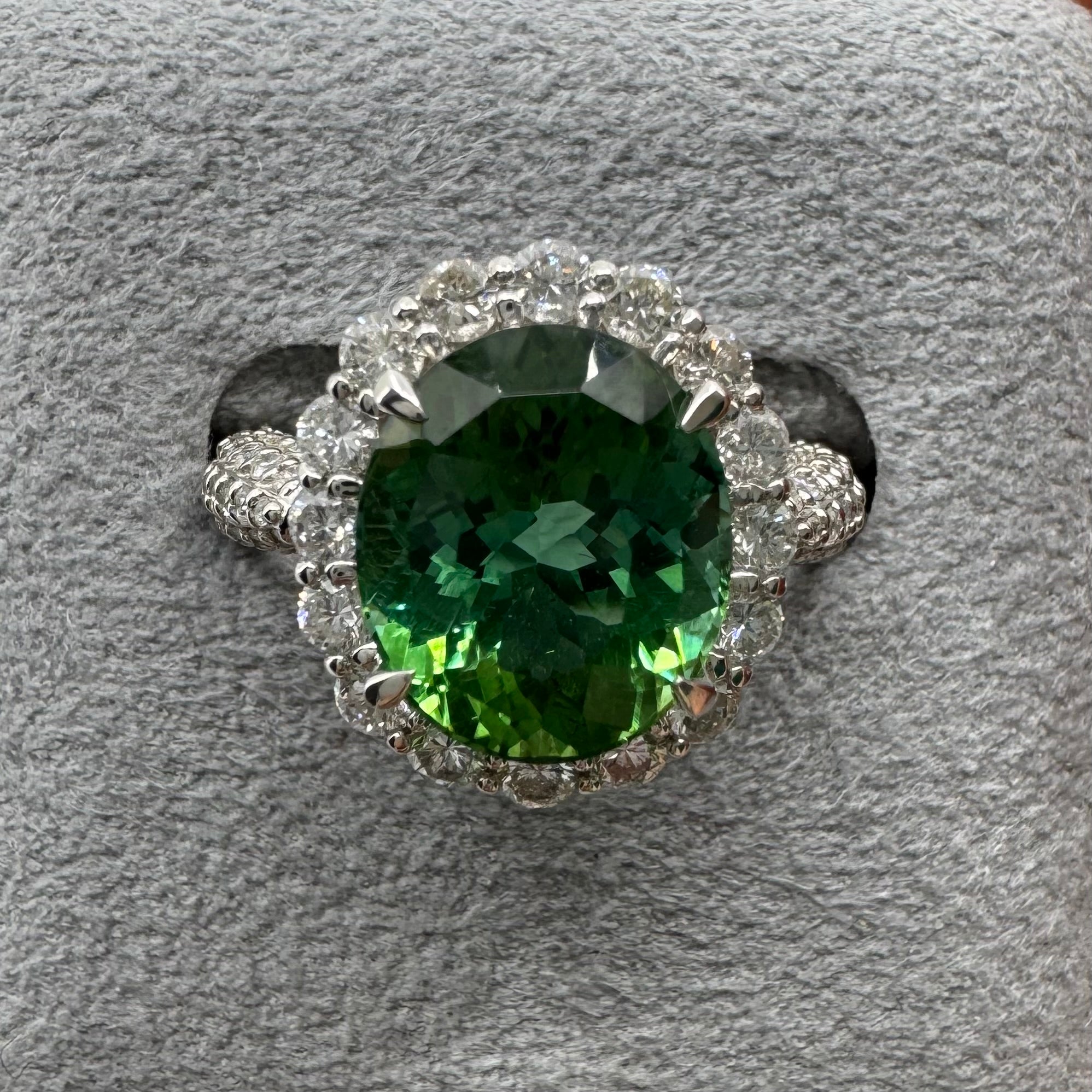 78［一点物］リング トルマリン 中石4.5ct前後 OV PT