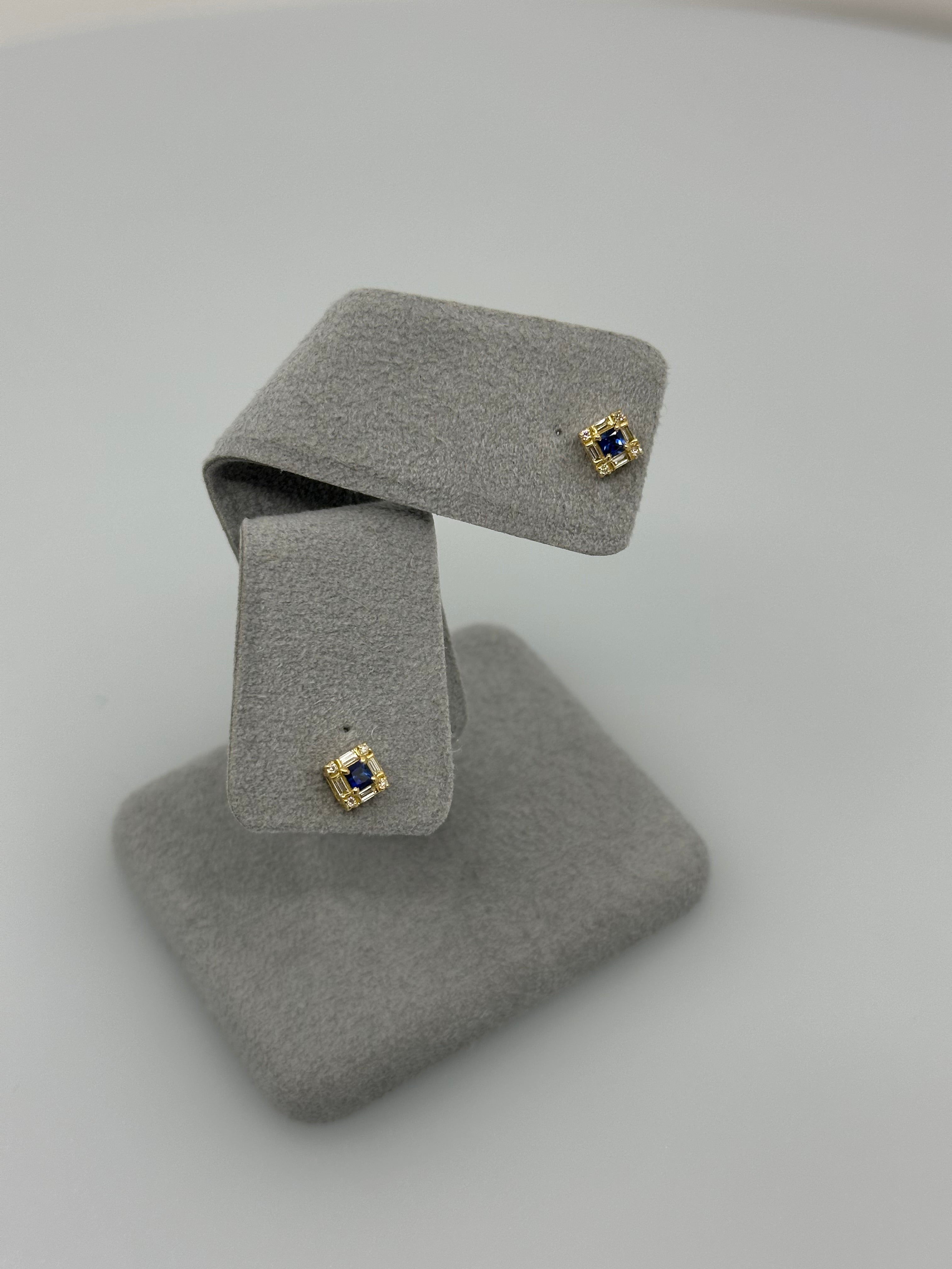 404［一点物］ピアス  ブルーサファイア 0.1ct×2 SQ