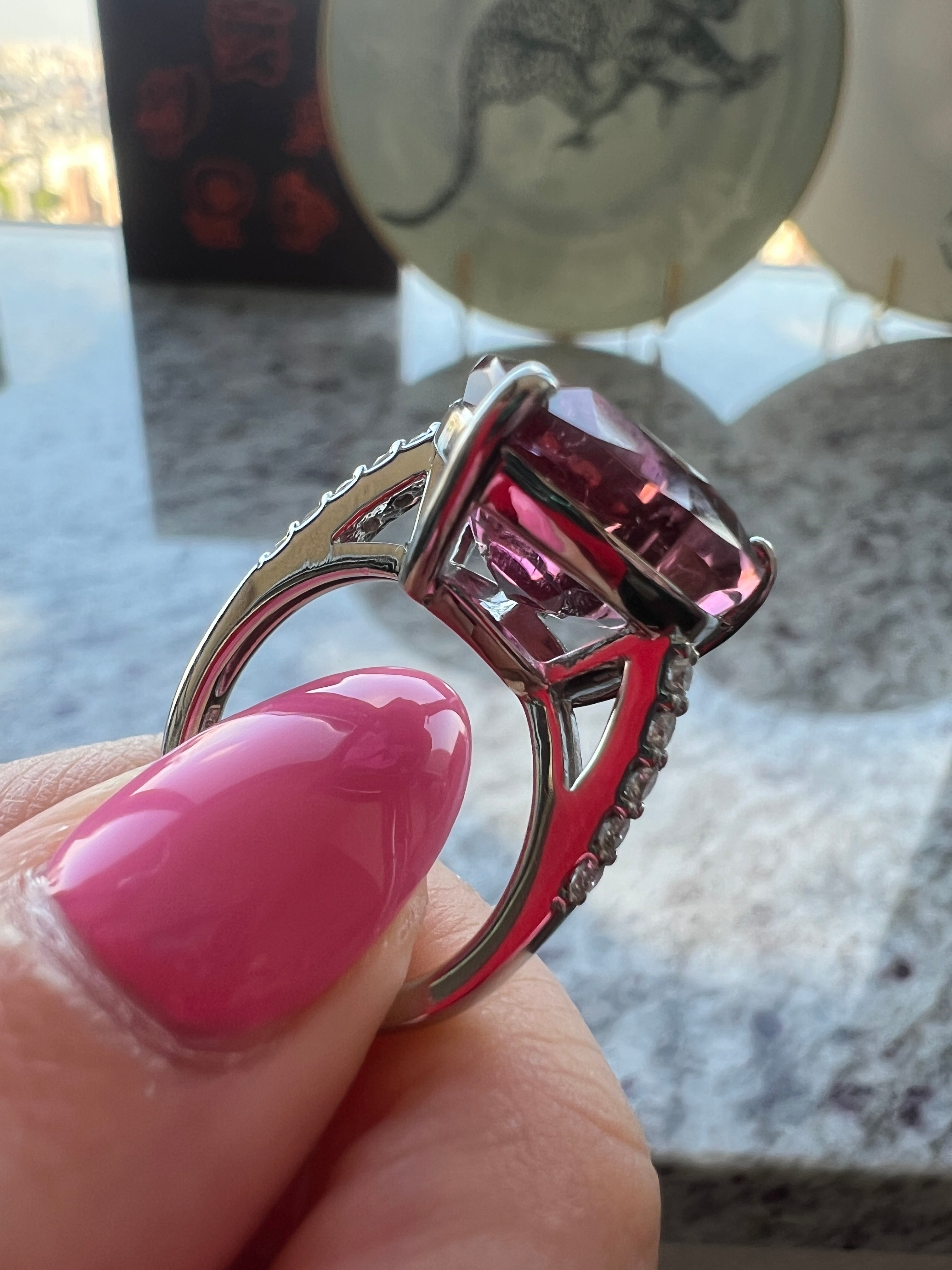 123-③ハートちゃん♡ピンクトルマリン 中石10ct前後 HS PT リング〜希少 彩子欲しい♡｜AYAKO SAKURAI（櫻井 彩子（サクライ アヤコ））公式通販サイト