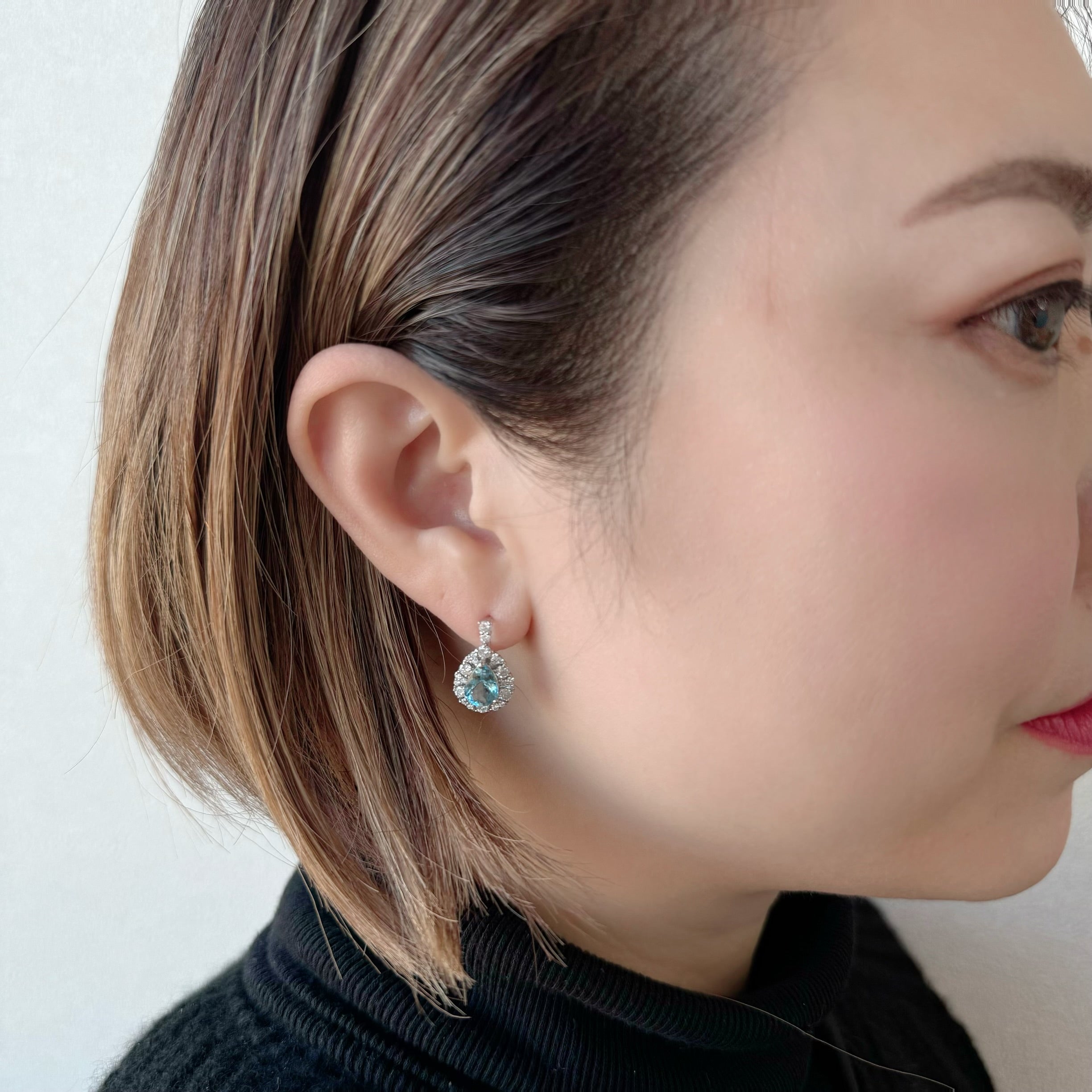 セレーネ サンタマリア アクアマリン 0.9ct前後×2 PS PT ピアス 色濃い💎✨｜AYAKO SAKURAI（櫻井 彩子（サクライ アヤコ））公式通販サイト