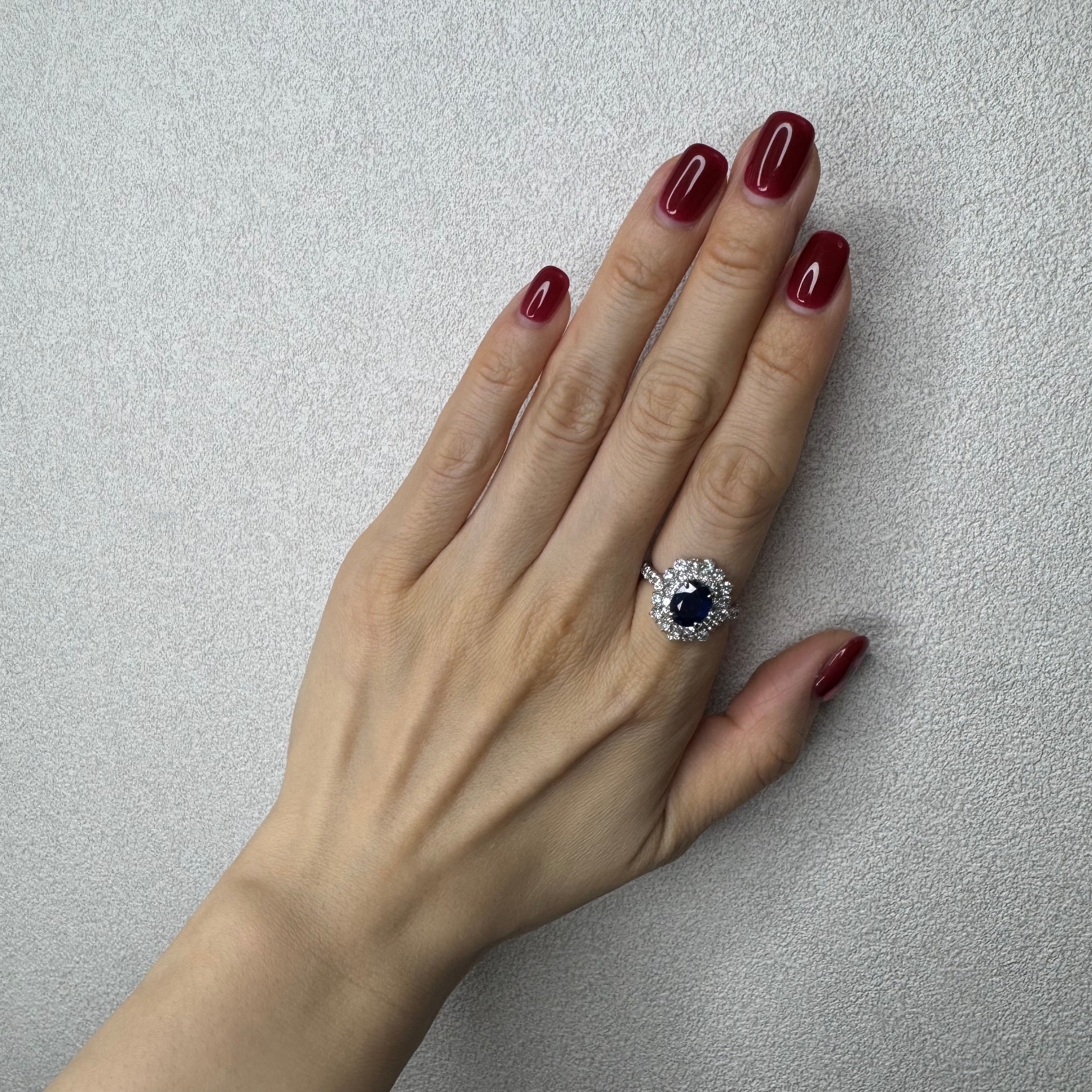 121［一点物］リング ブルーサファイア 2.2ct OV PT/YG