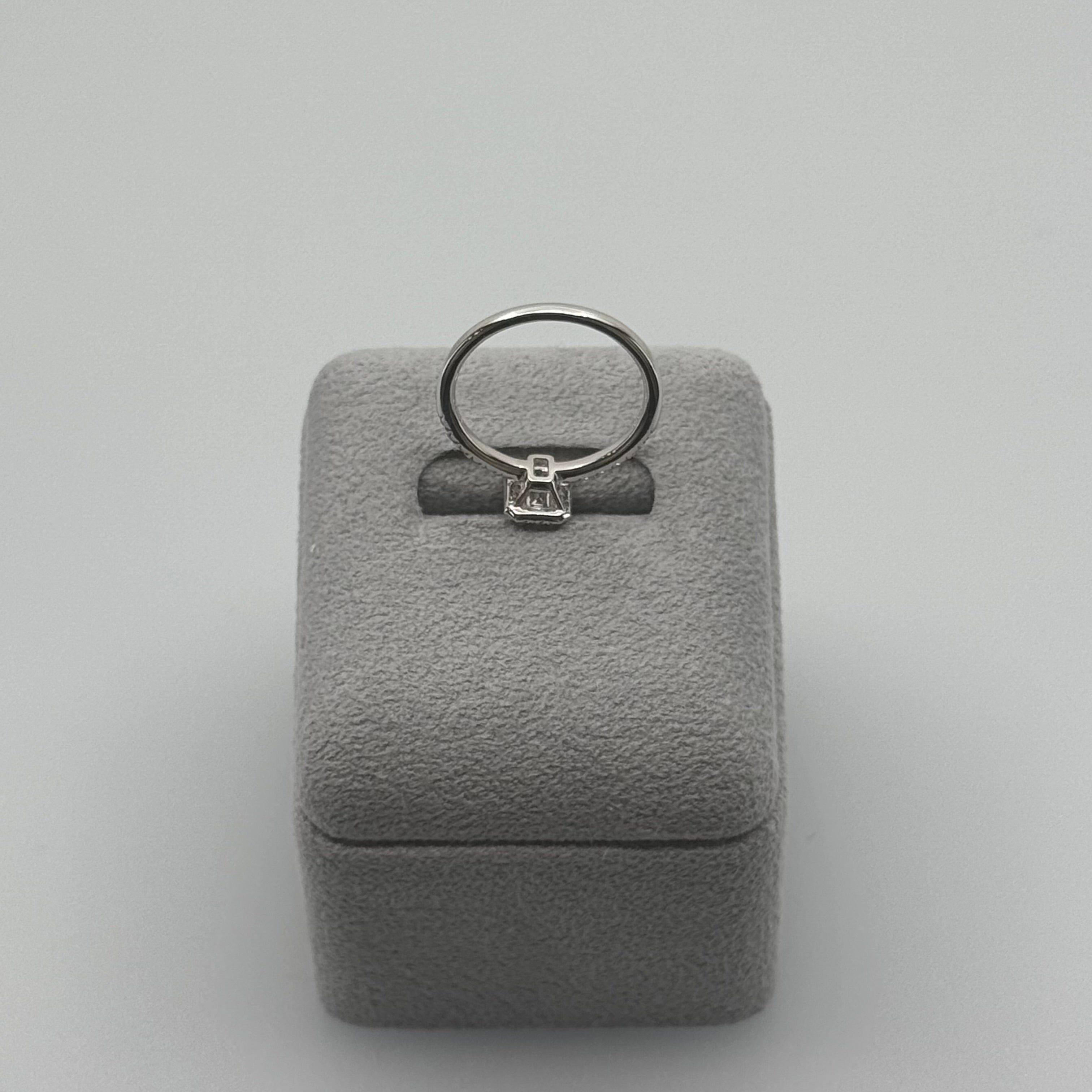 4［一点物/オルコスEM角］リング ダイヤ 0.3ct SQ PT K18YG