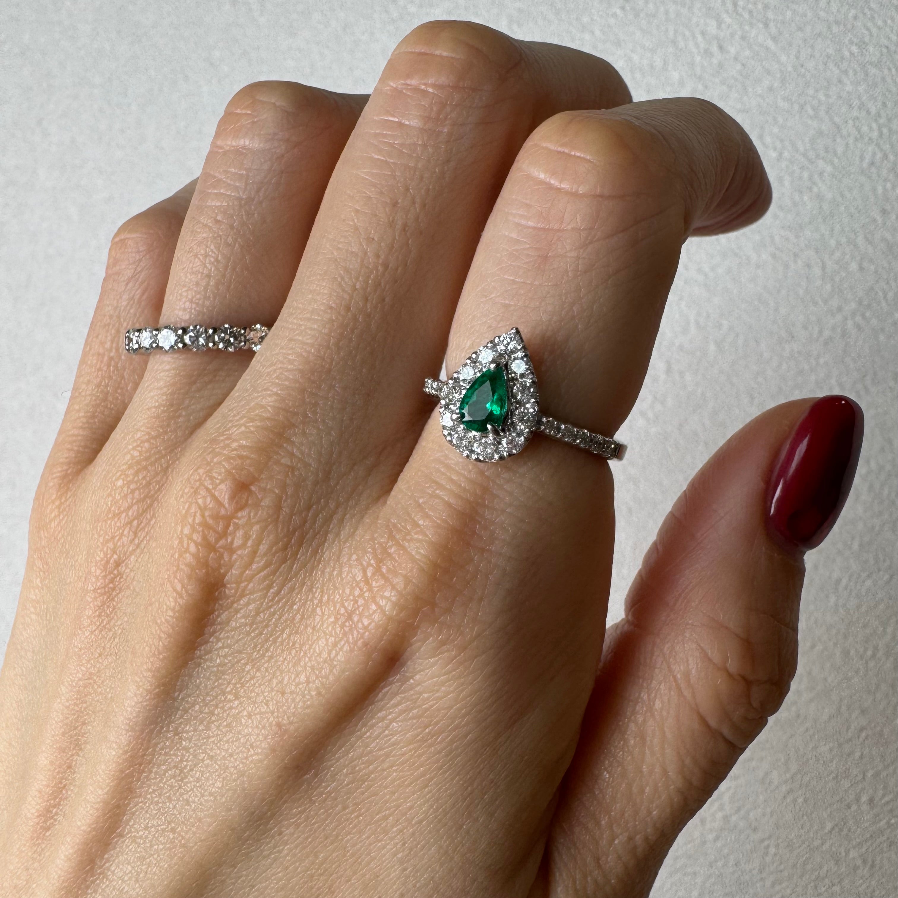 49［一点物］リング エメラルド 0.3ct前後 PS PT