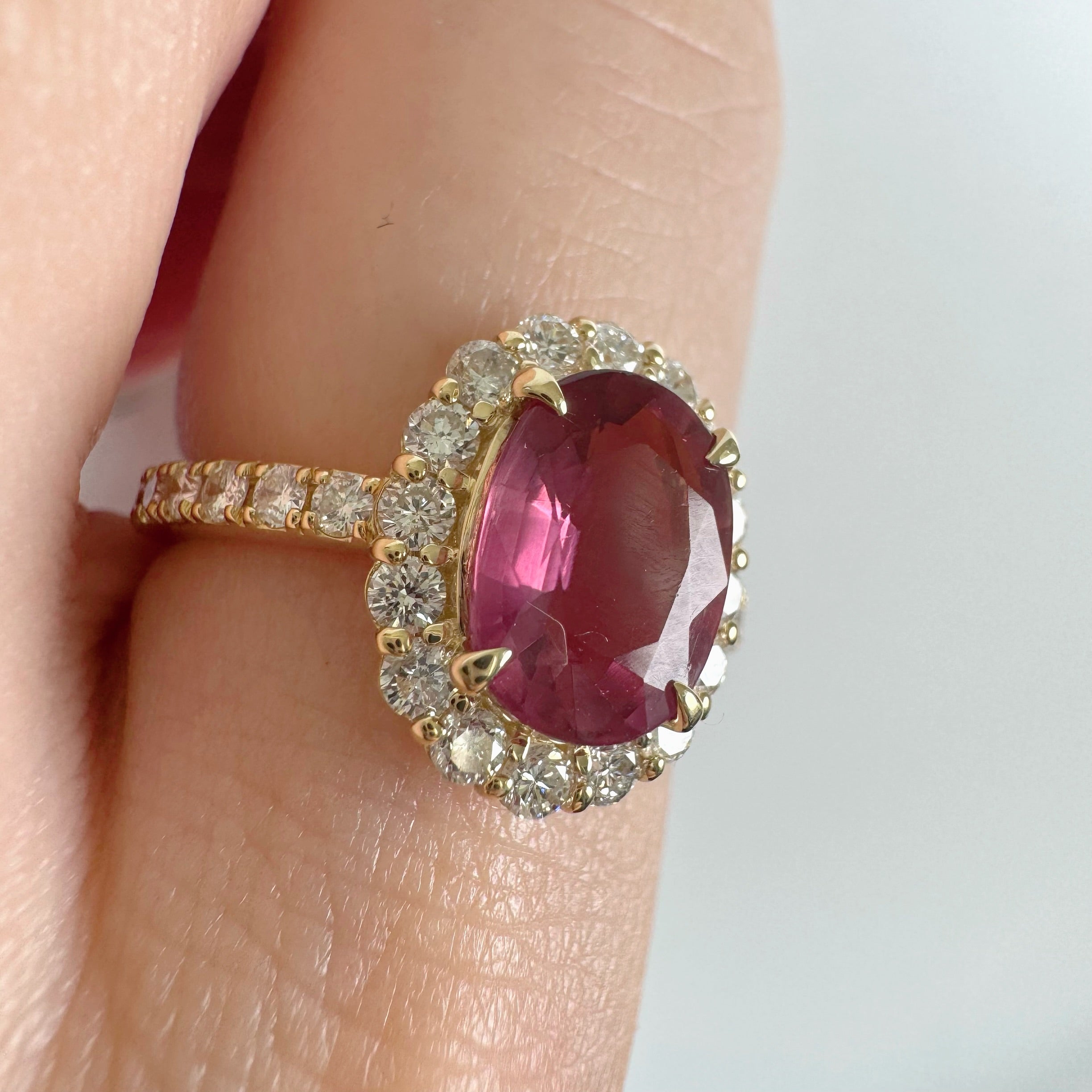 84［一点物］リング ルベライト 1.9ct前後 OV K18YG