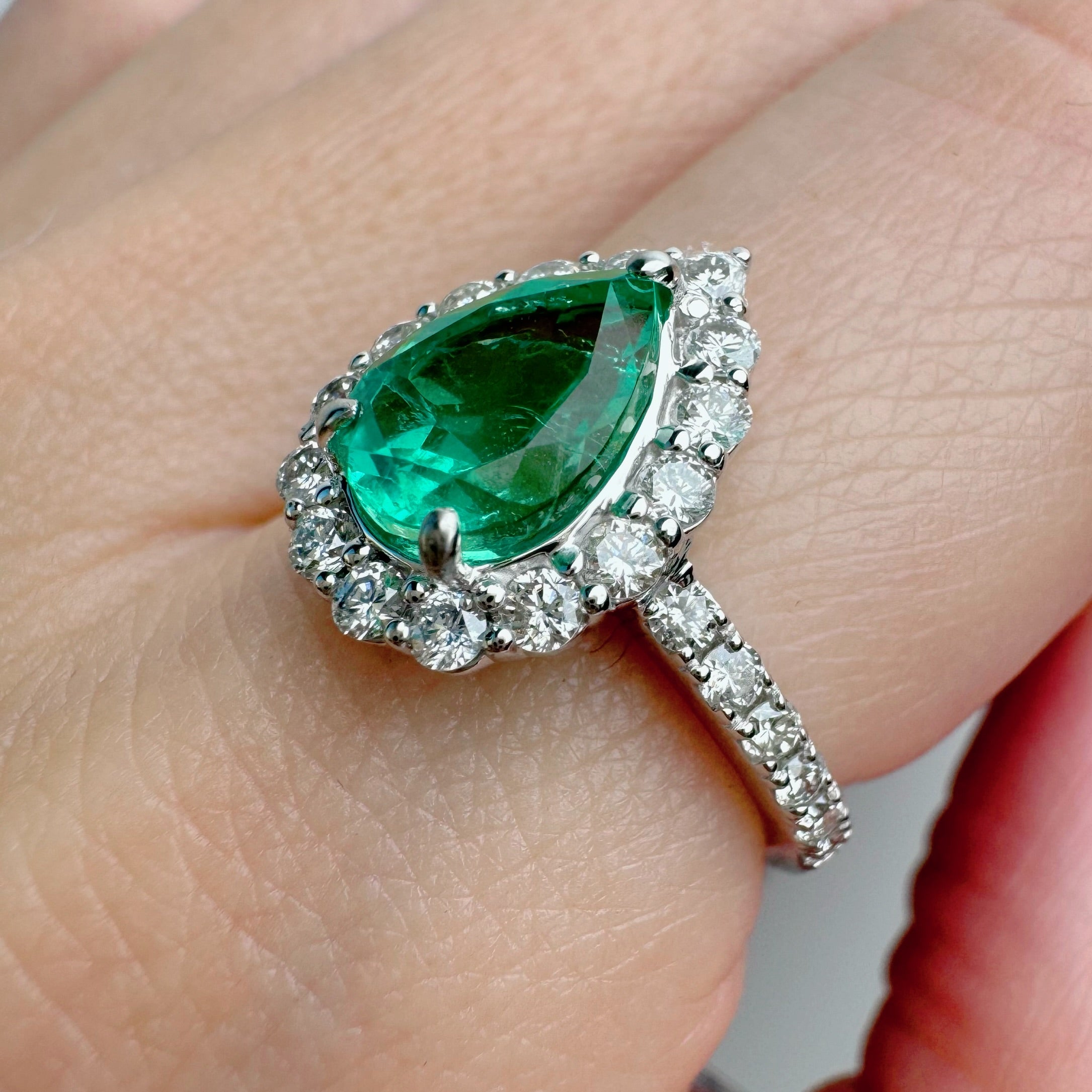 49［一点物］リング エメラルド 1.5ct PS PT