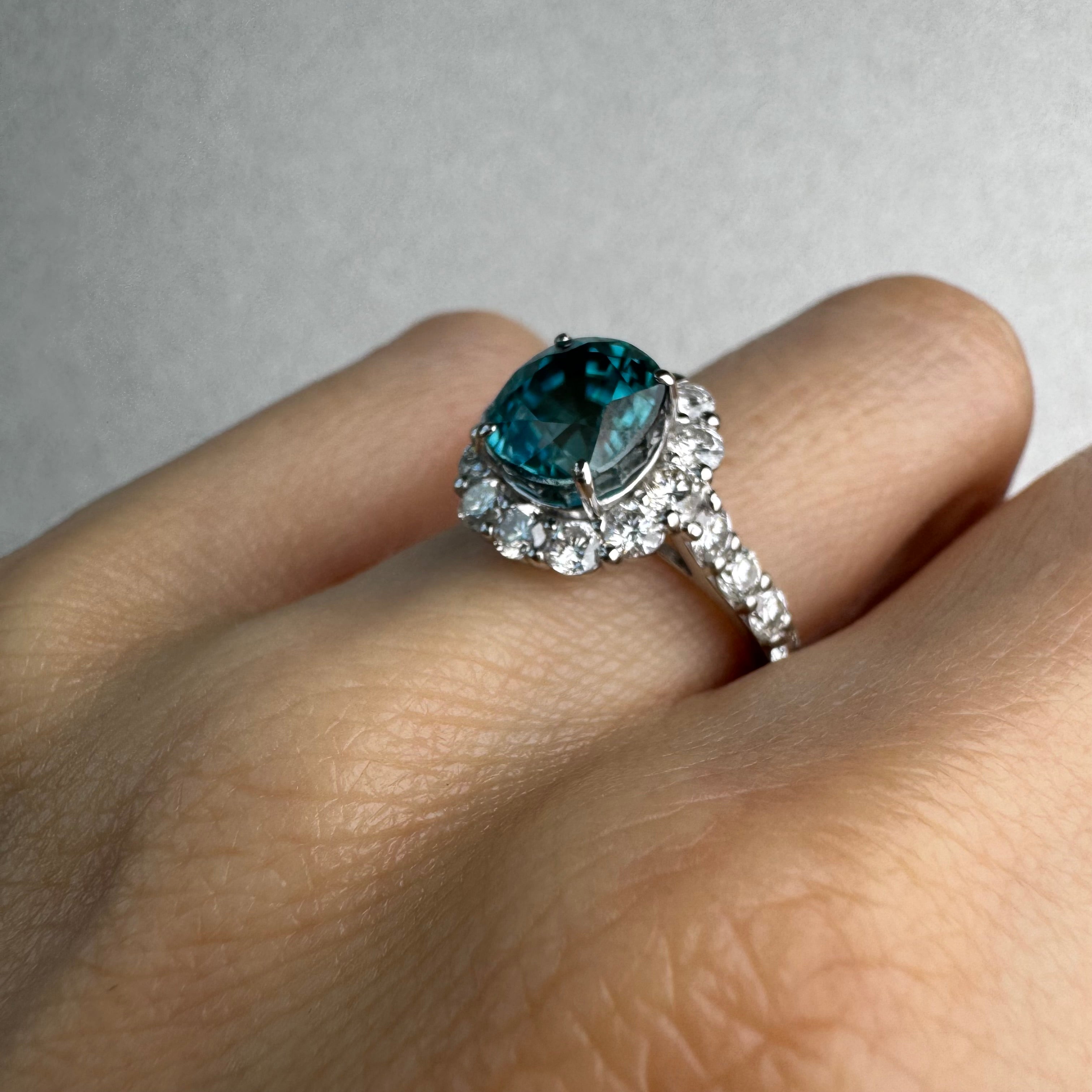 167［一点物］リング ジルコン 4.4ct前後 OV PT