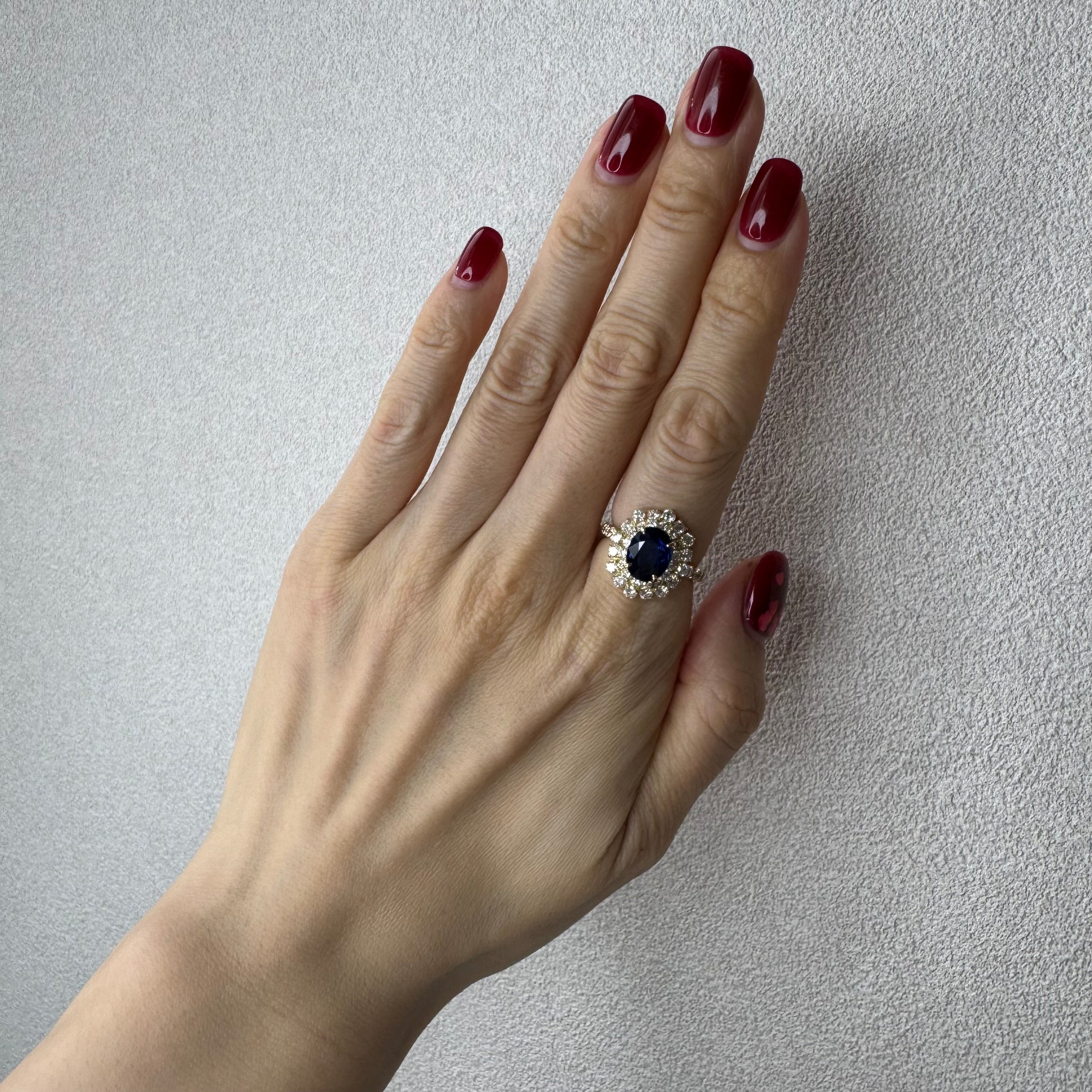 ［一点物］リング ブルーサファイア 2.3ct OV YG