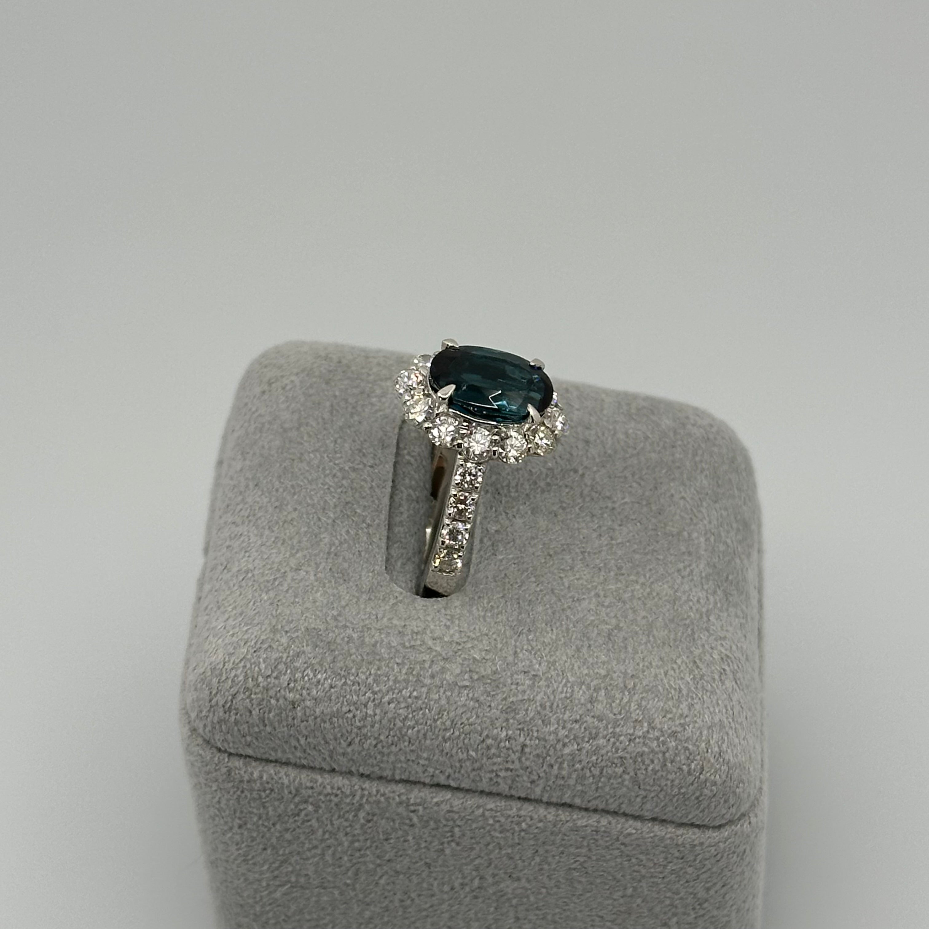 188［一点物］リング インディゴライトトルマリン 2.5ct OV PT