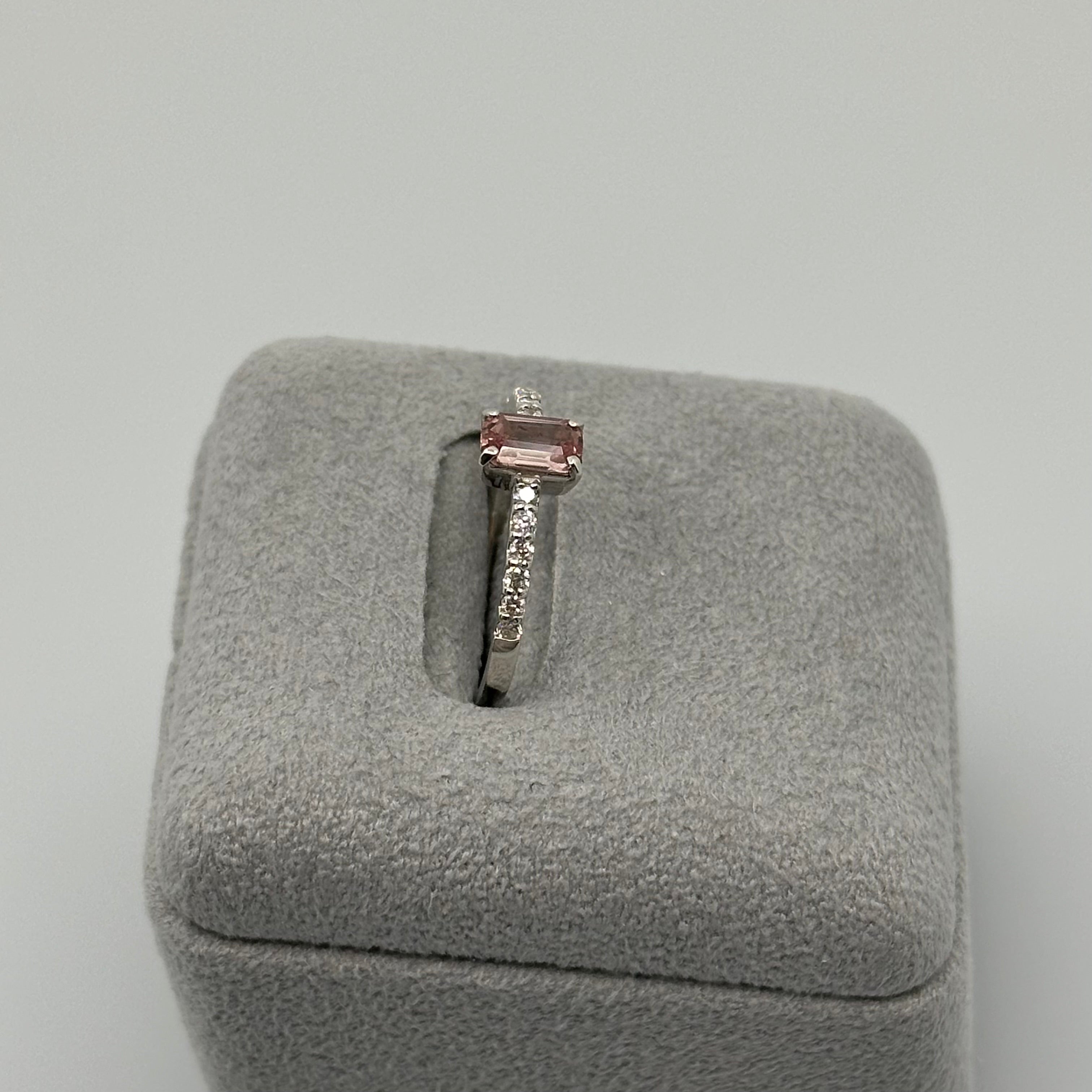 127［一点物］リング パパラチアサファイア 0.59ct SQ PT