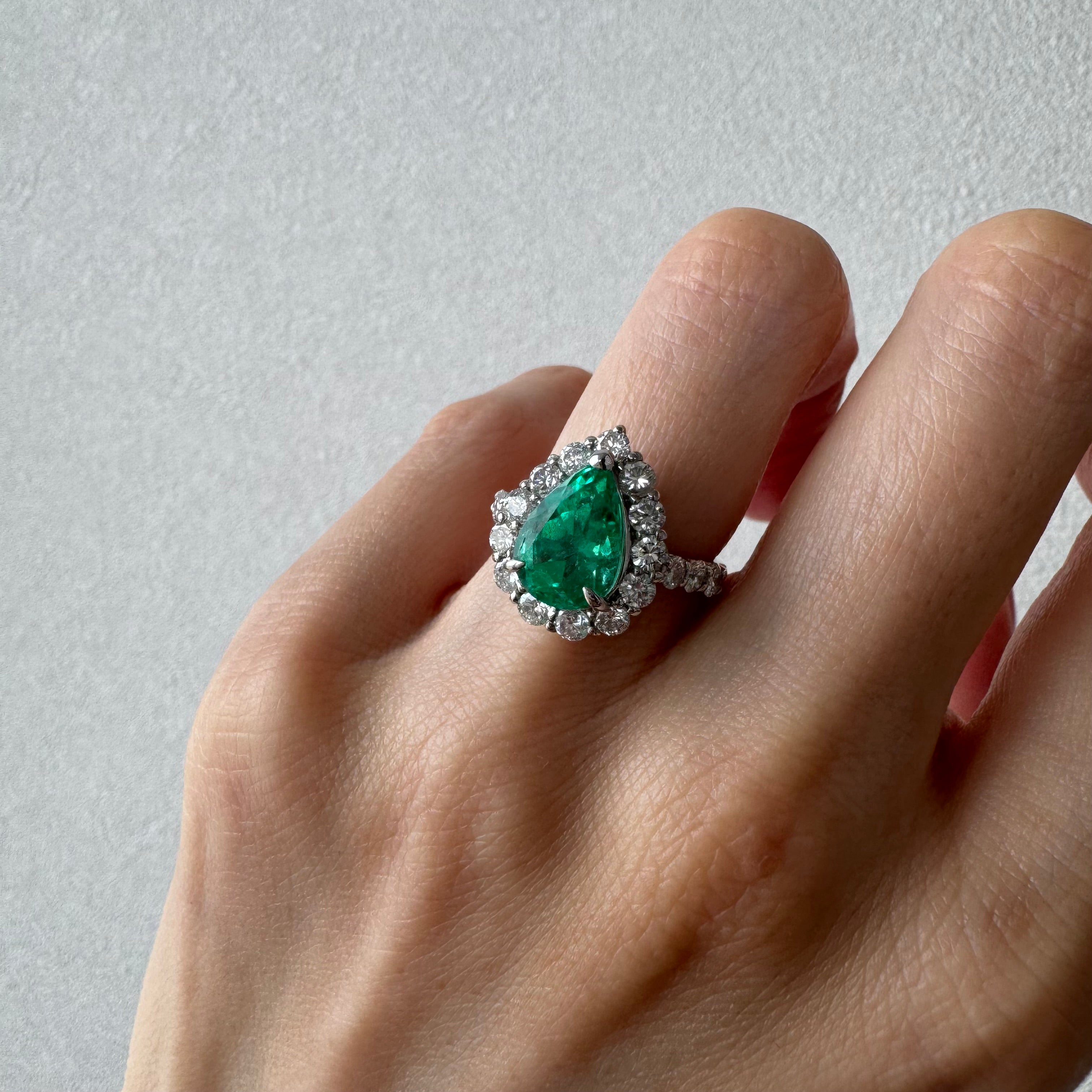 1［一点物］リング エメラルド 2.6ct PS PT