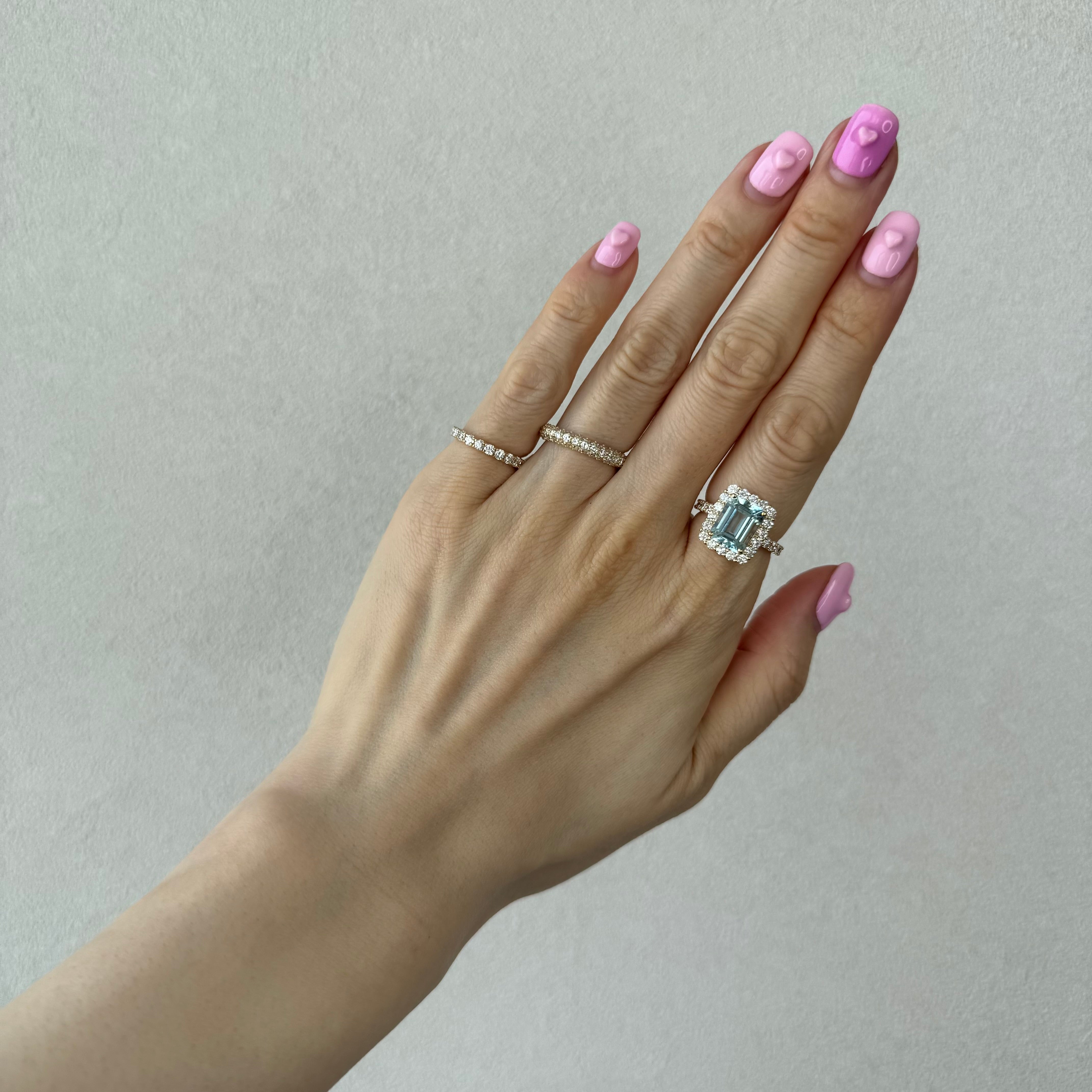 ［湖のドレス］リング アクアマリン