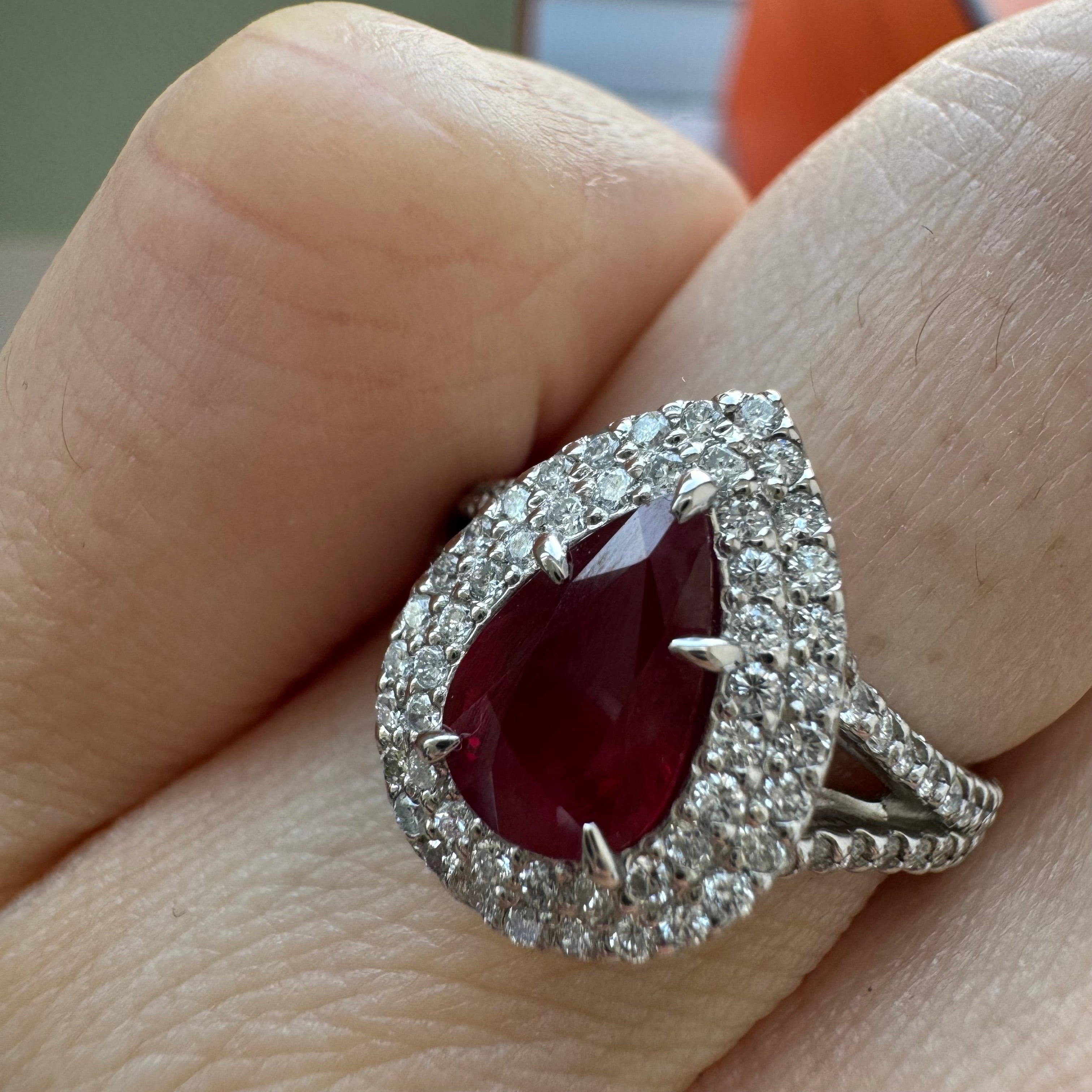 98-超綺麗 特品 ルビーリング中石1.5ct前後 PS PT〜超綺麗 PigeonBloodビルマ産 GRS｜AYAKO SAKURAI（櫻井 彩子（サクライ アヤコ））公式通販サイト