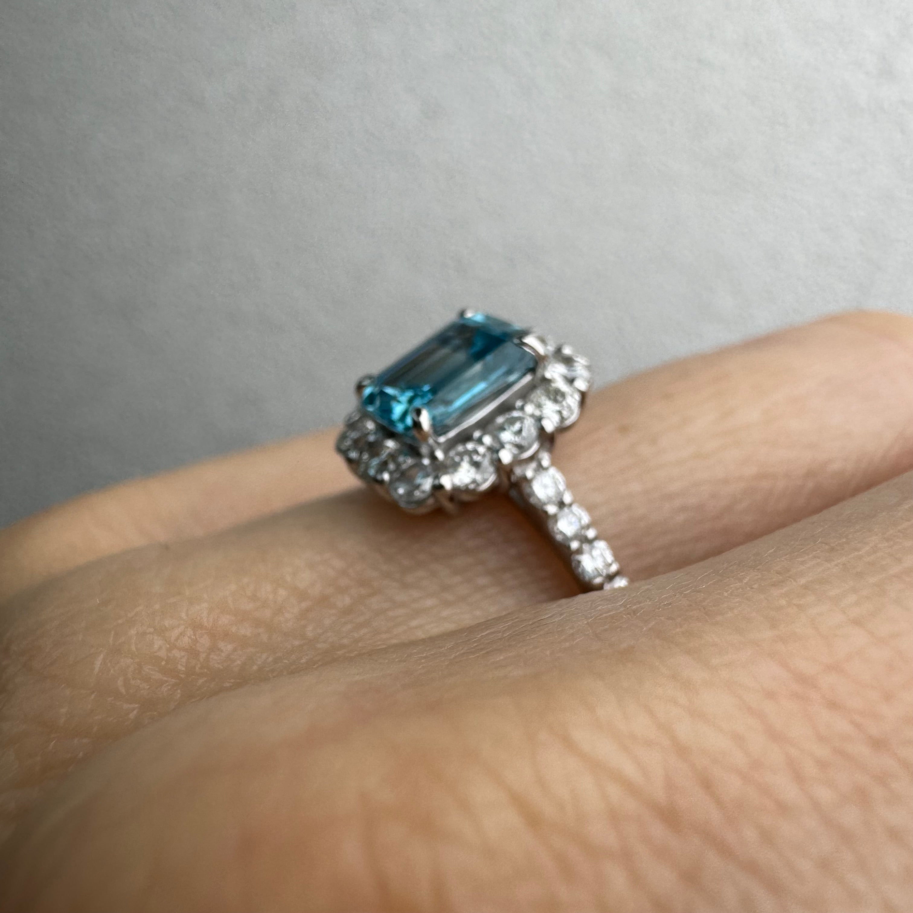 166［一点物］リング ジルコン 2.0ct前後 SQ PT