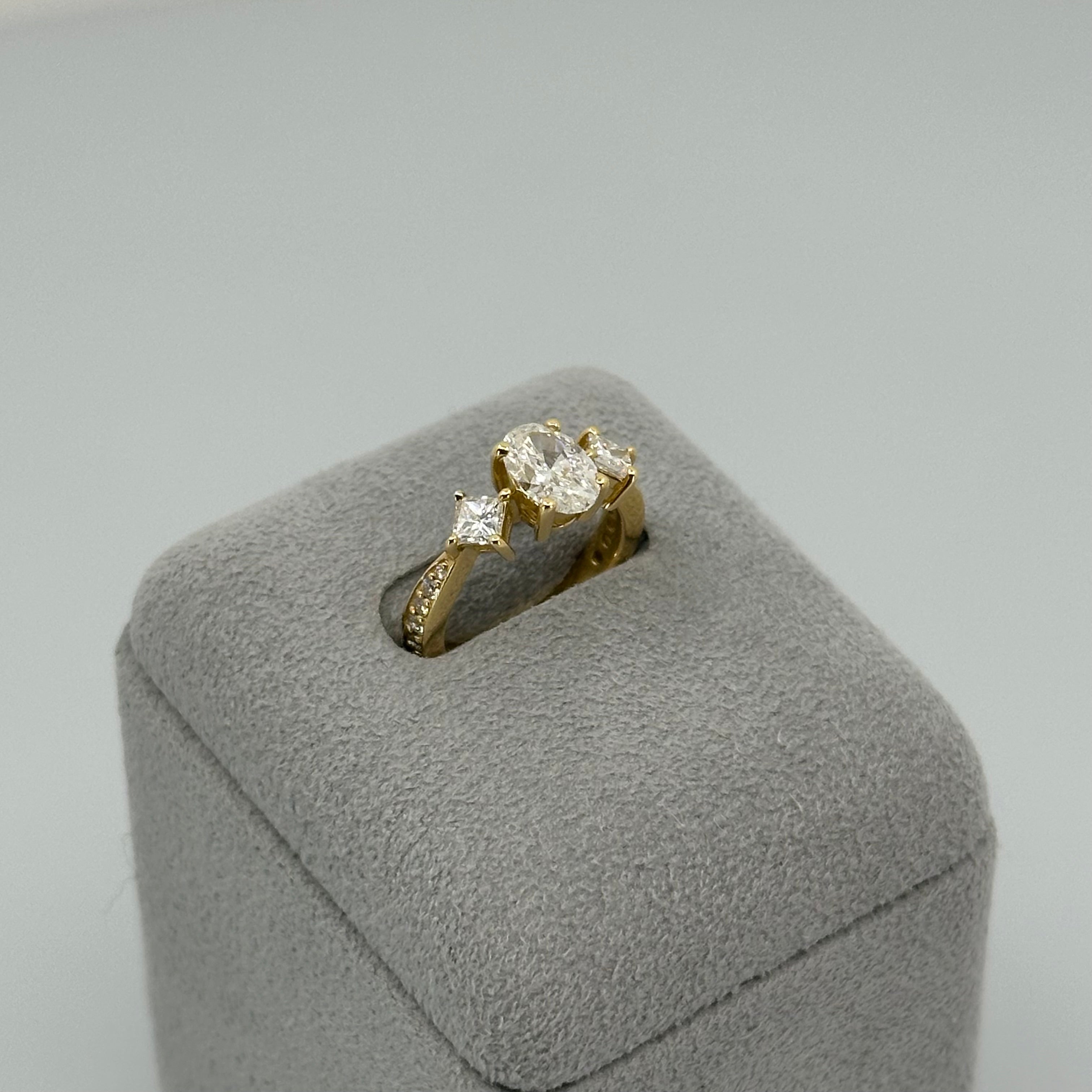 [新作/フロレリゾン］リング ダイヤ/ミントガーネット/タンザナイト