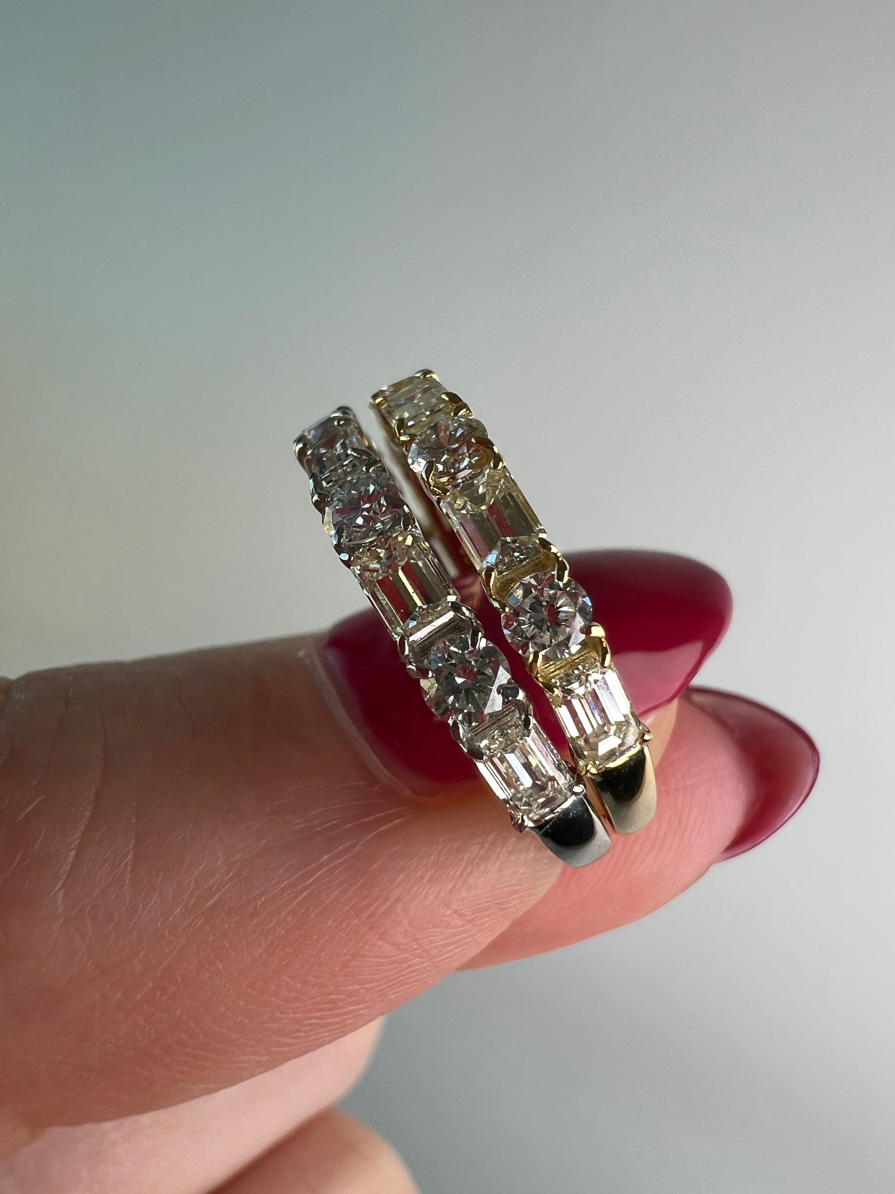 [ノンシャラン］リング ダイヤ 0.8ct RO BG PT K18YG