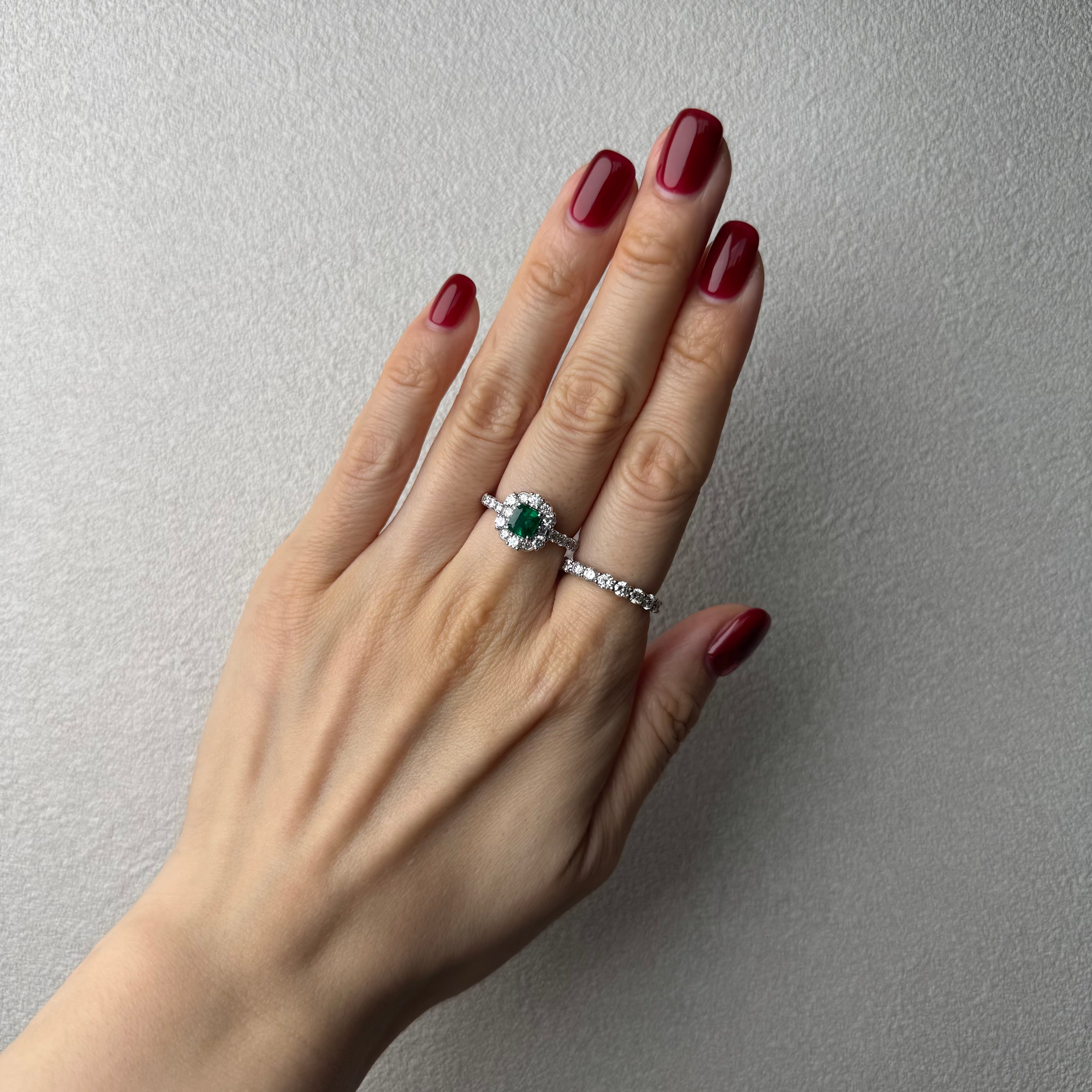 54［一点物/マノン］リング エメラルド 0.6ct前後 SQ PT