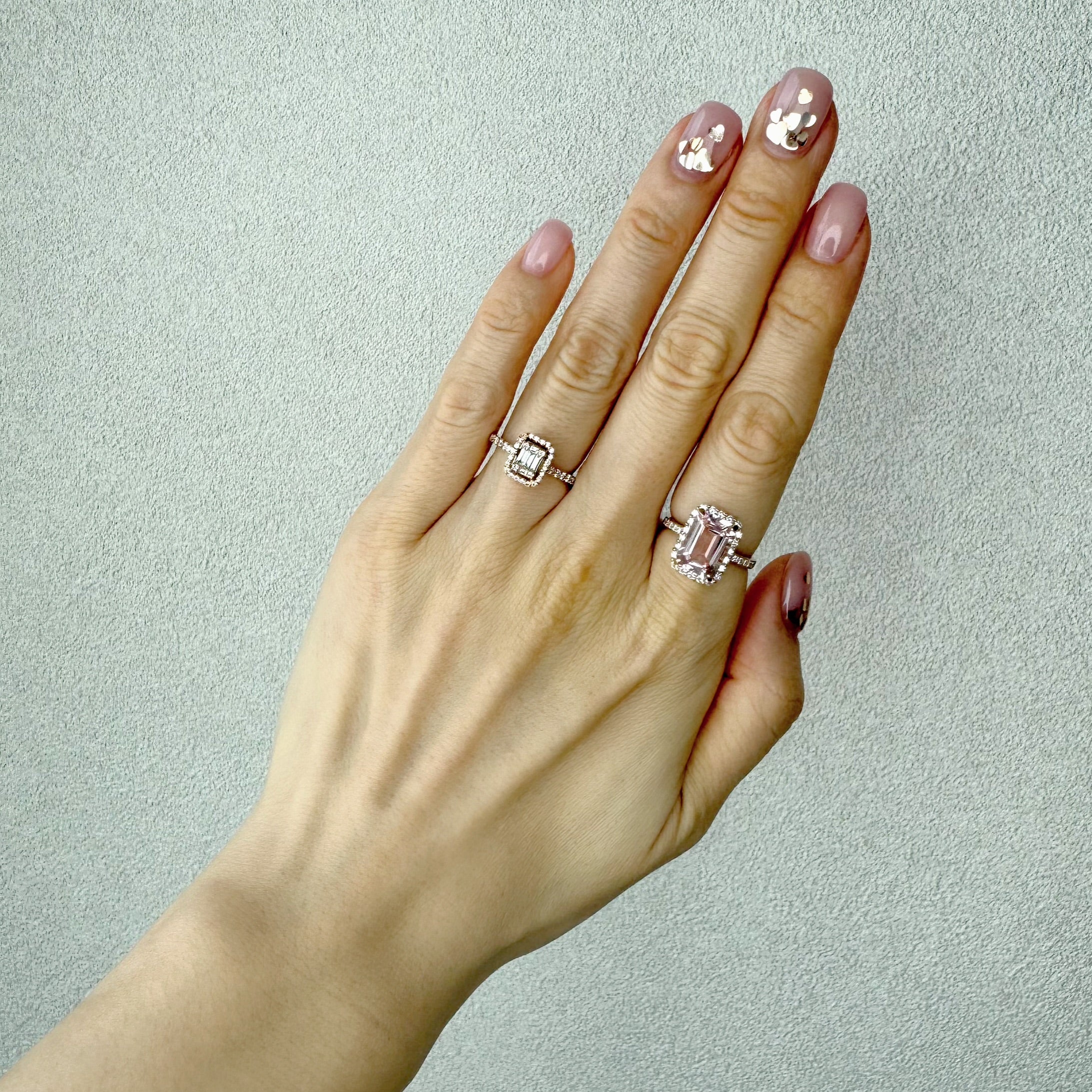 148［一点物］リング  モルガナイト 3.4ct OV PG