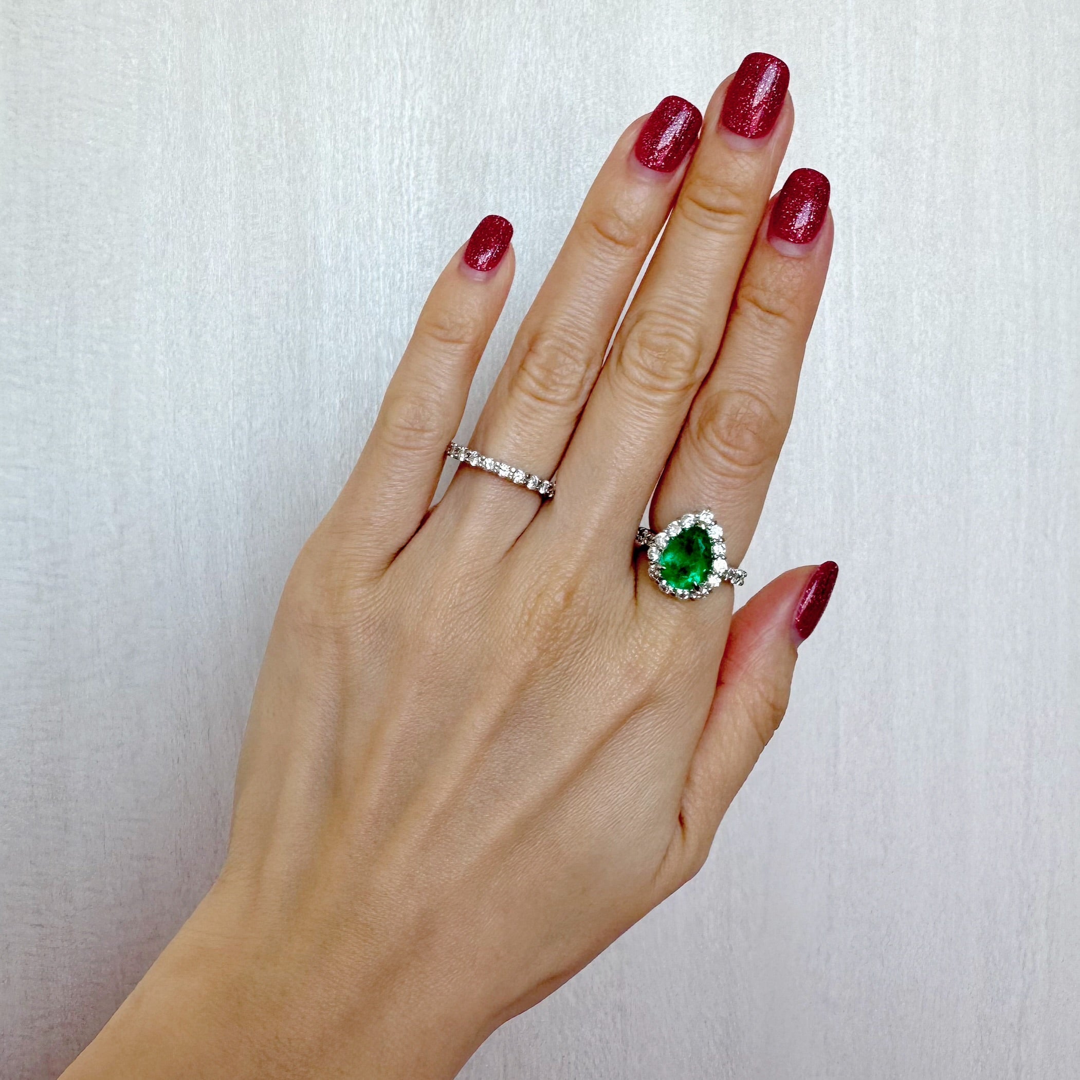 73［一点物］リング エメラルド 2.3ct PS PT