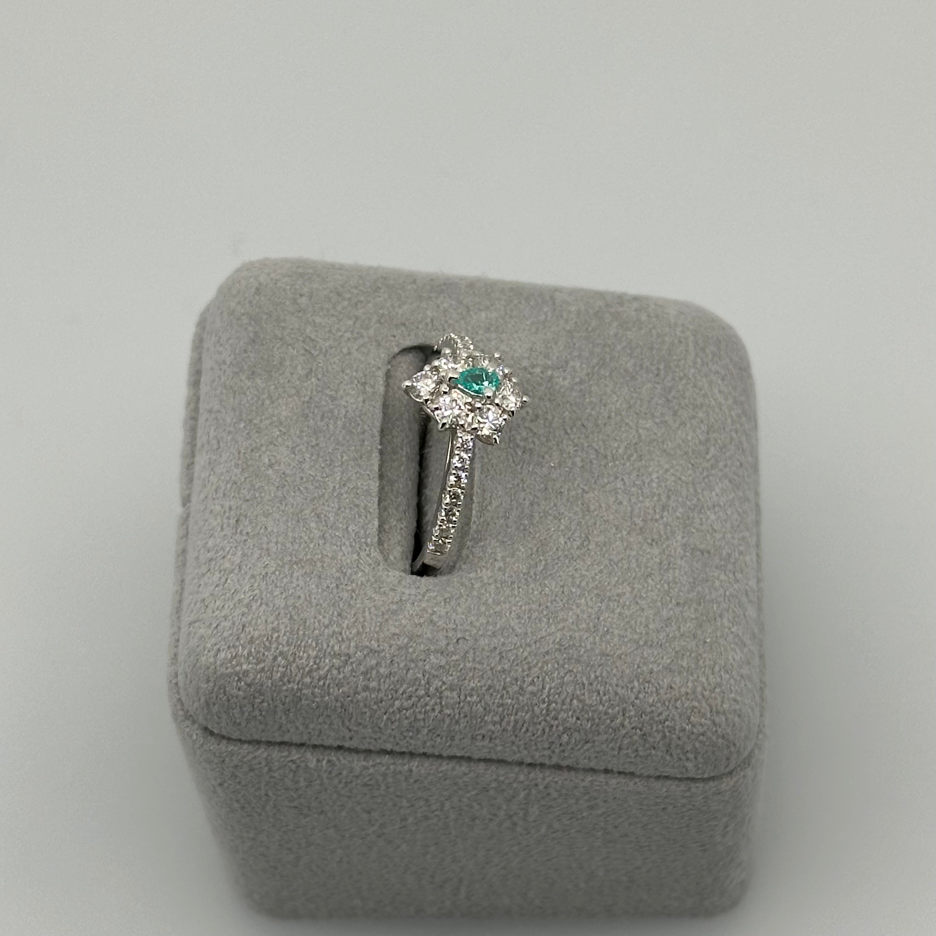 184［一点物］リング  パライバトルマリン 0.05ct PS PT