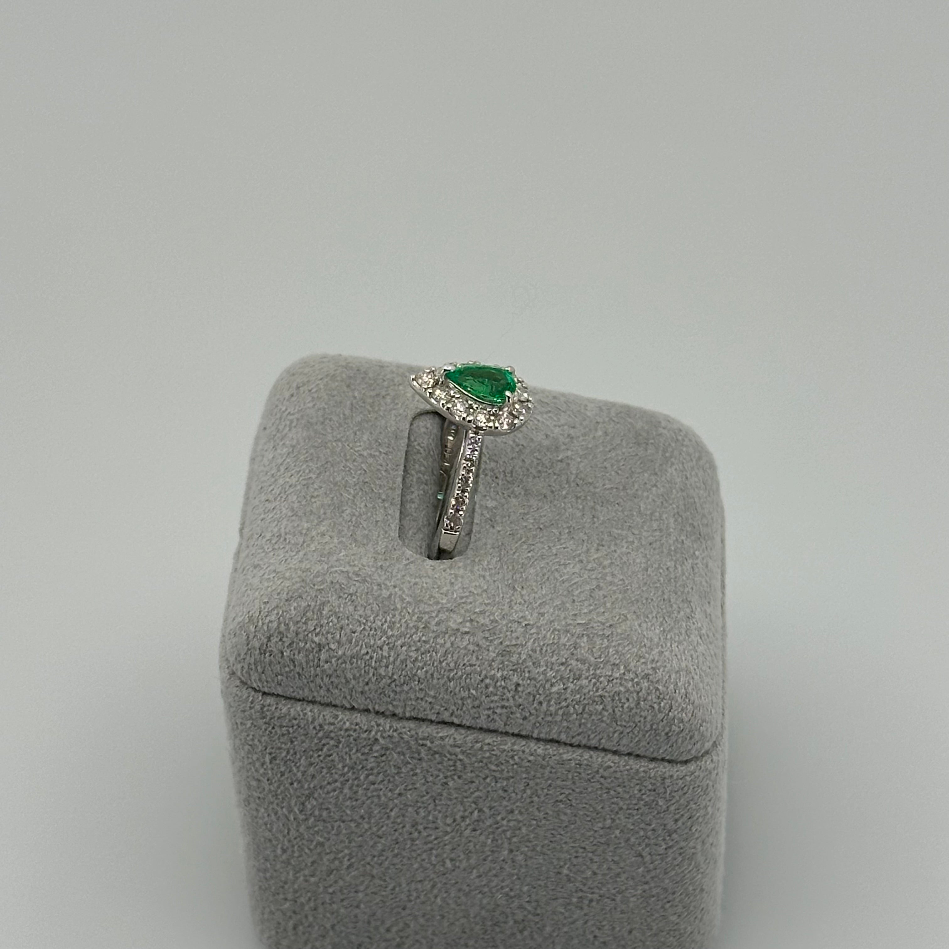 48［一点物］リング エメラルド 0.4ct前後 PS PT