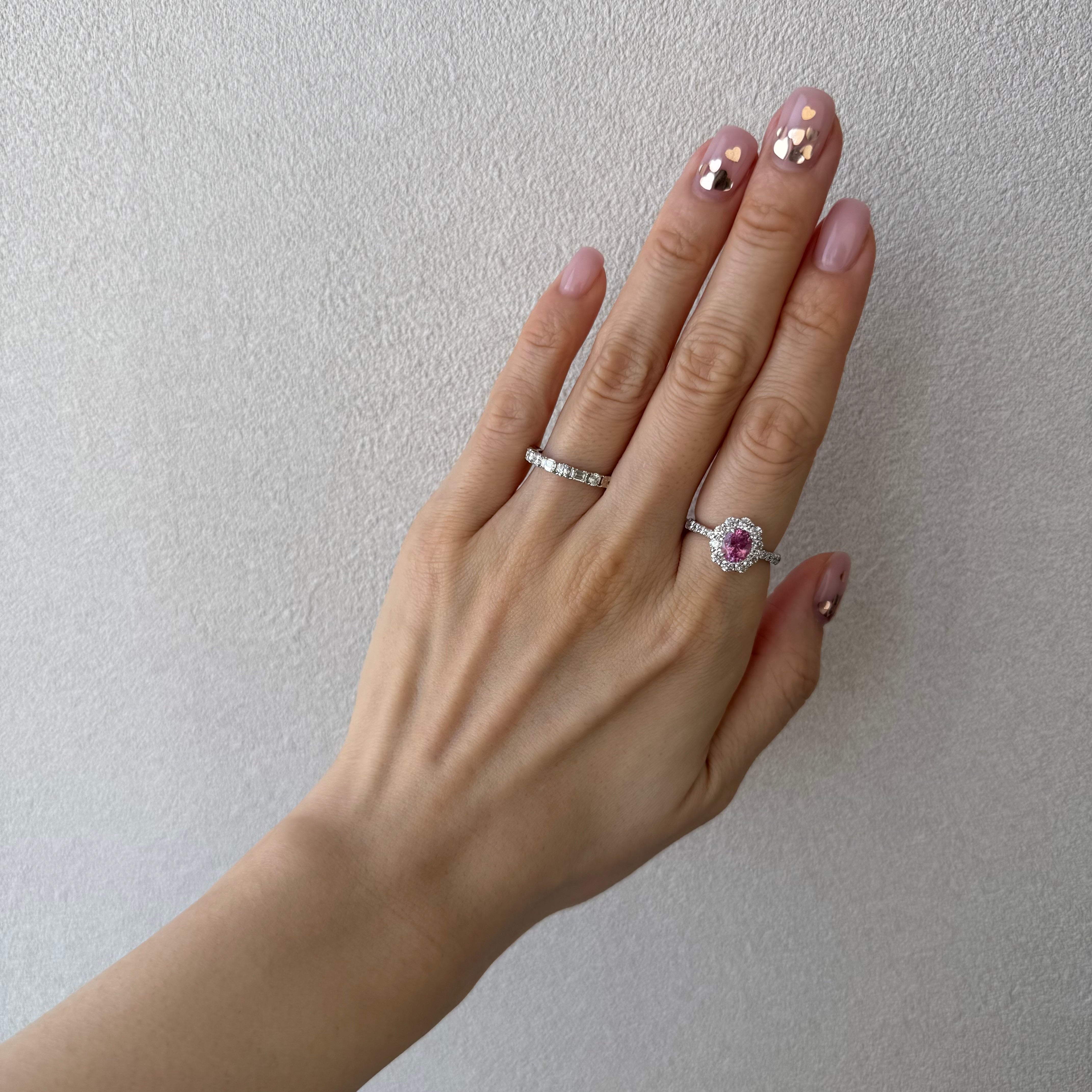 141［一点物］リング  パパラチアサファイア 1.1ct OV PT