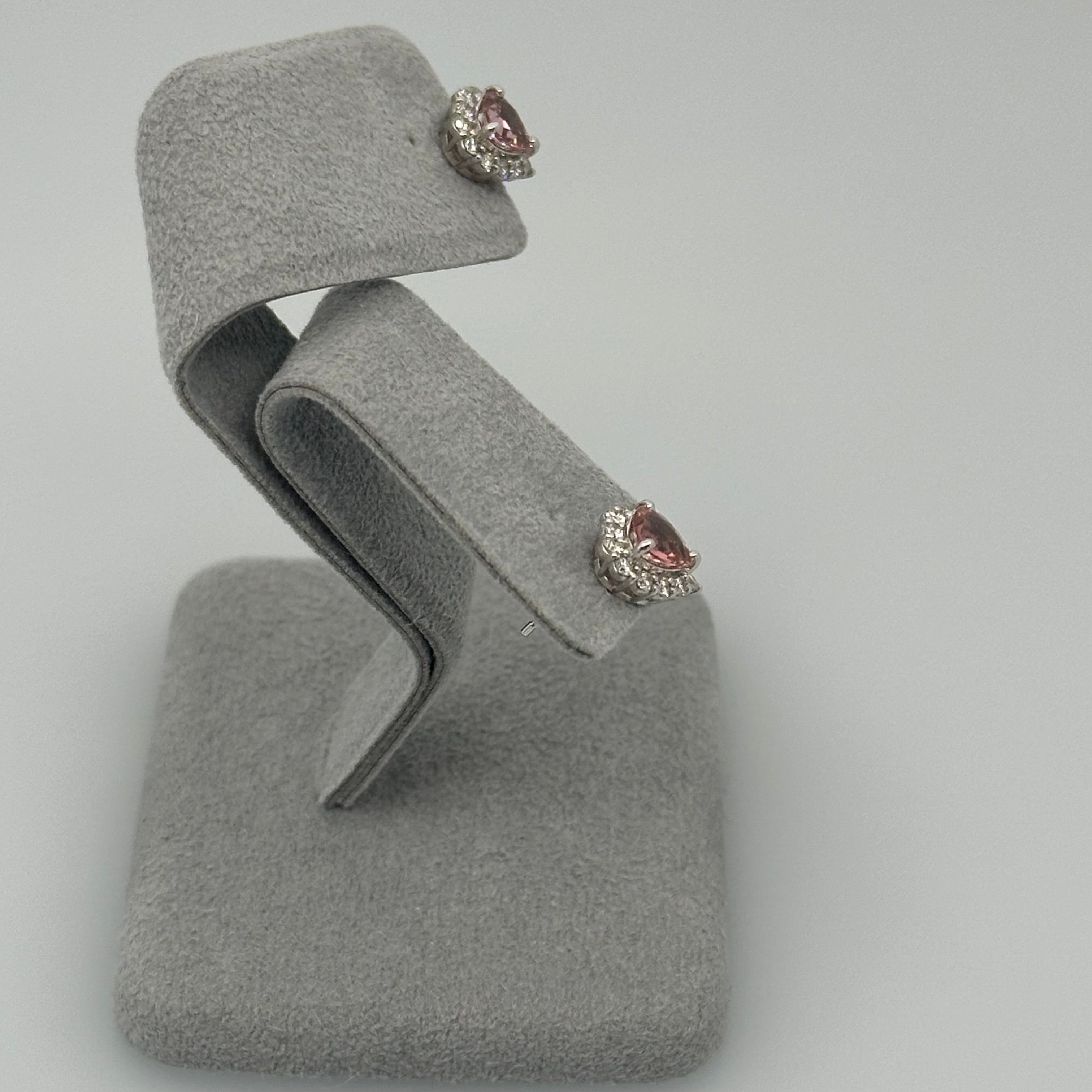 426［一点物］ピアス　ピンクトルマリン0.6ct×2 HS PT