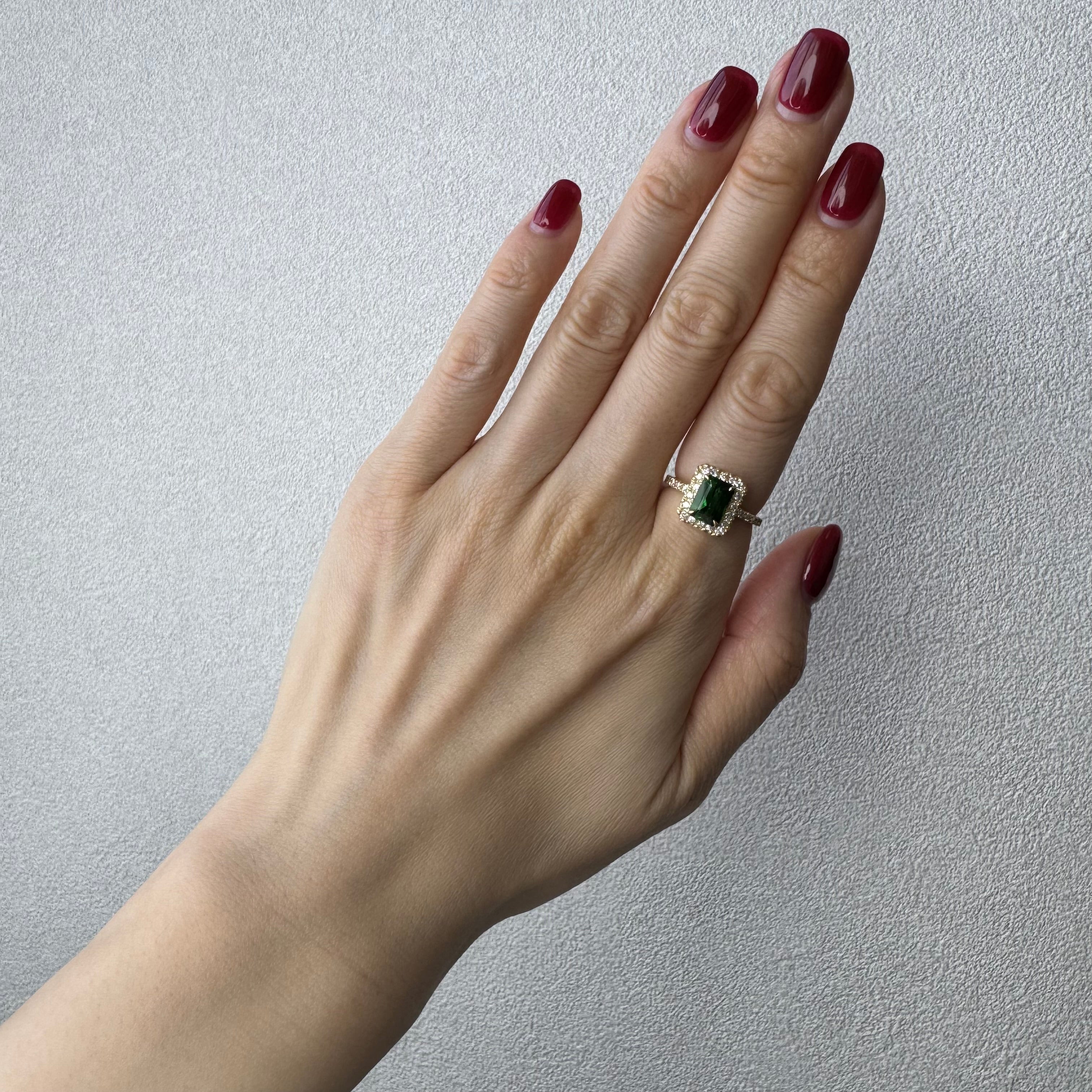 77［一点物］リング トルマリン 1.5ct EM YG