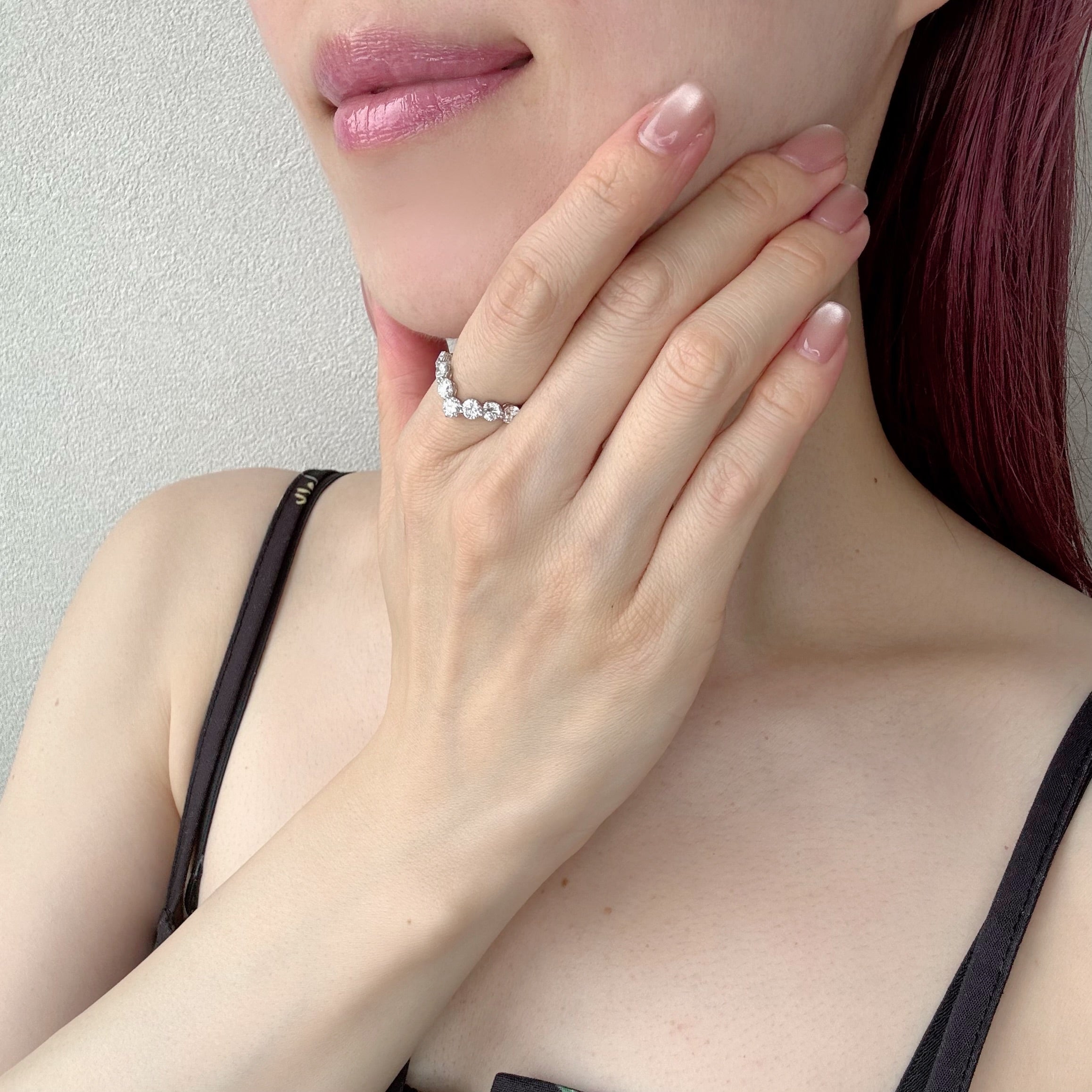 ［パピヨン］リング ダイヤ 1pc0.2ct×7pc