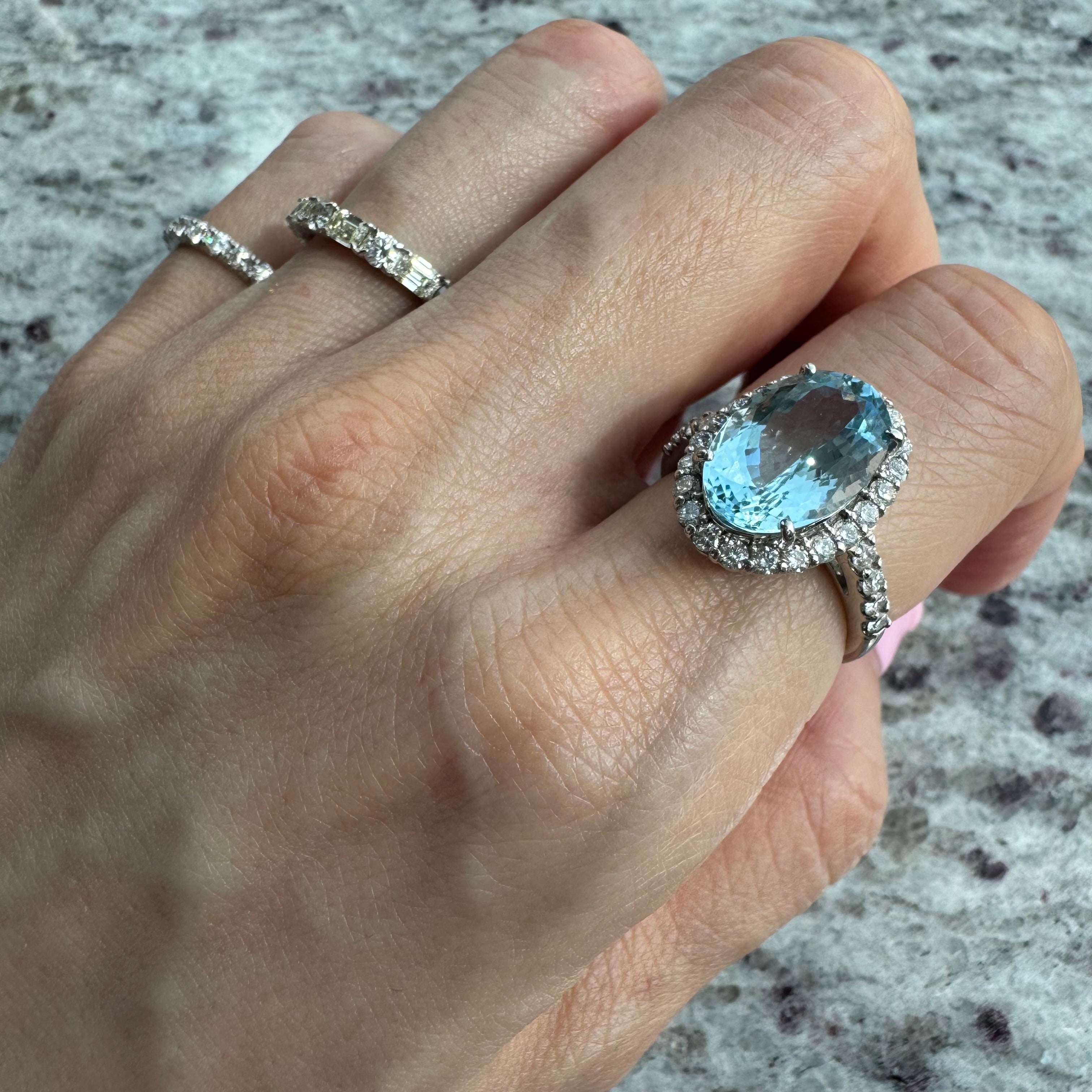 ［カリソン］リング アクアマリン 4ct前後 OV