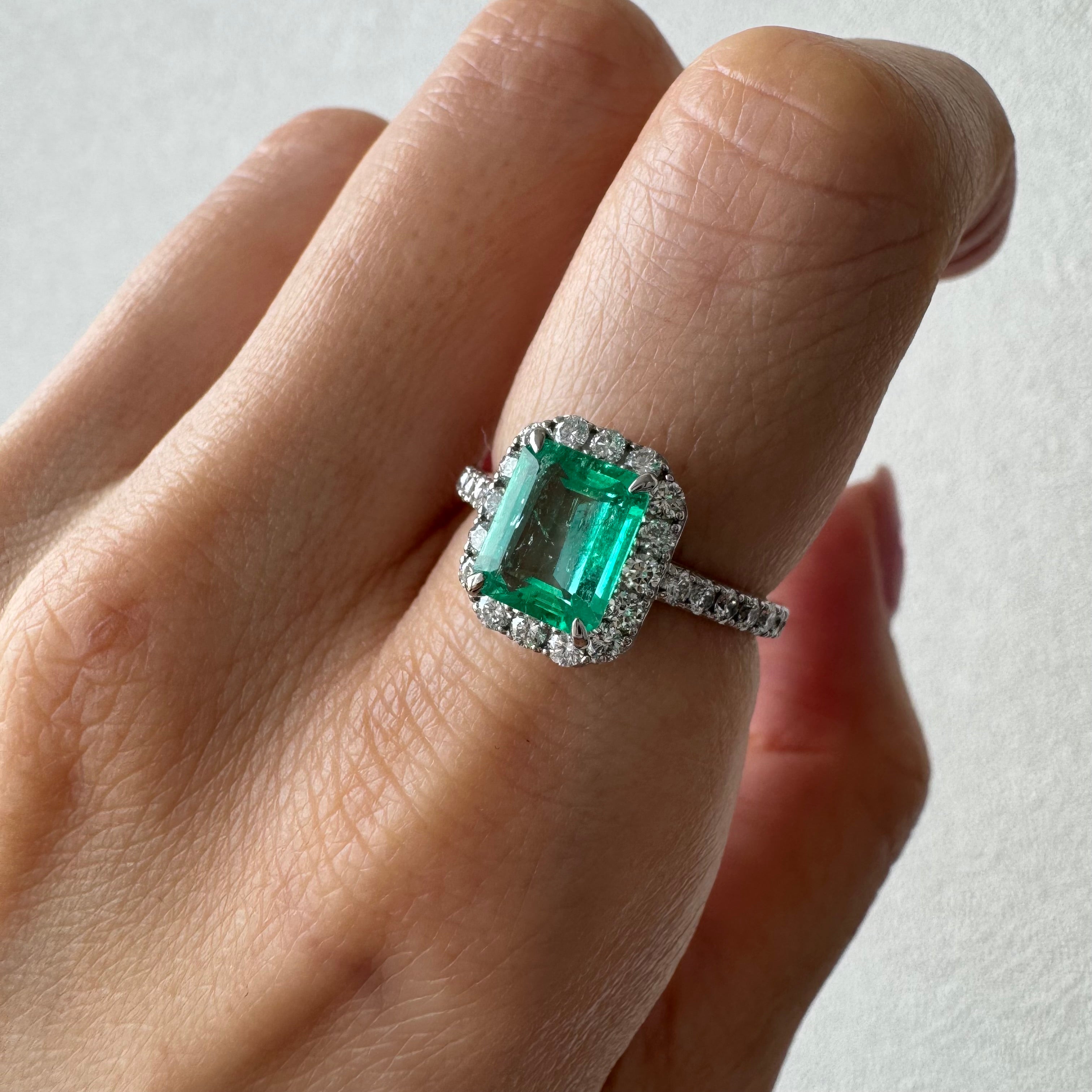 25［一点物］リング エメラルド 1.2ct SQ PT