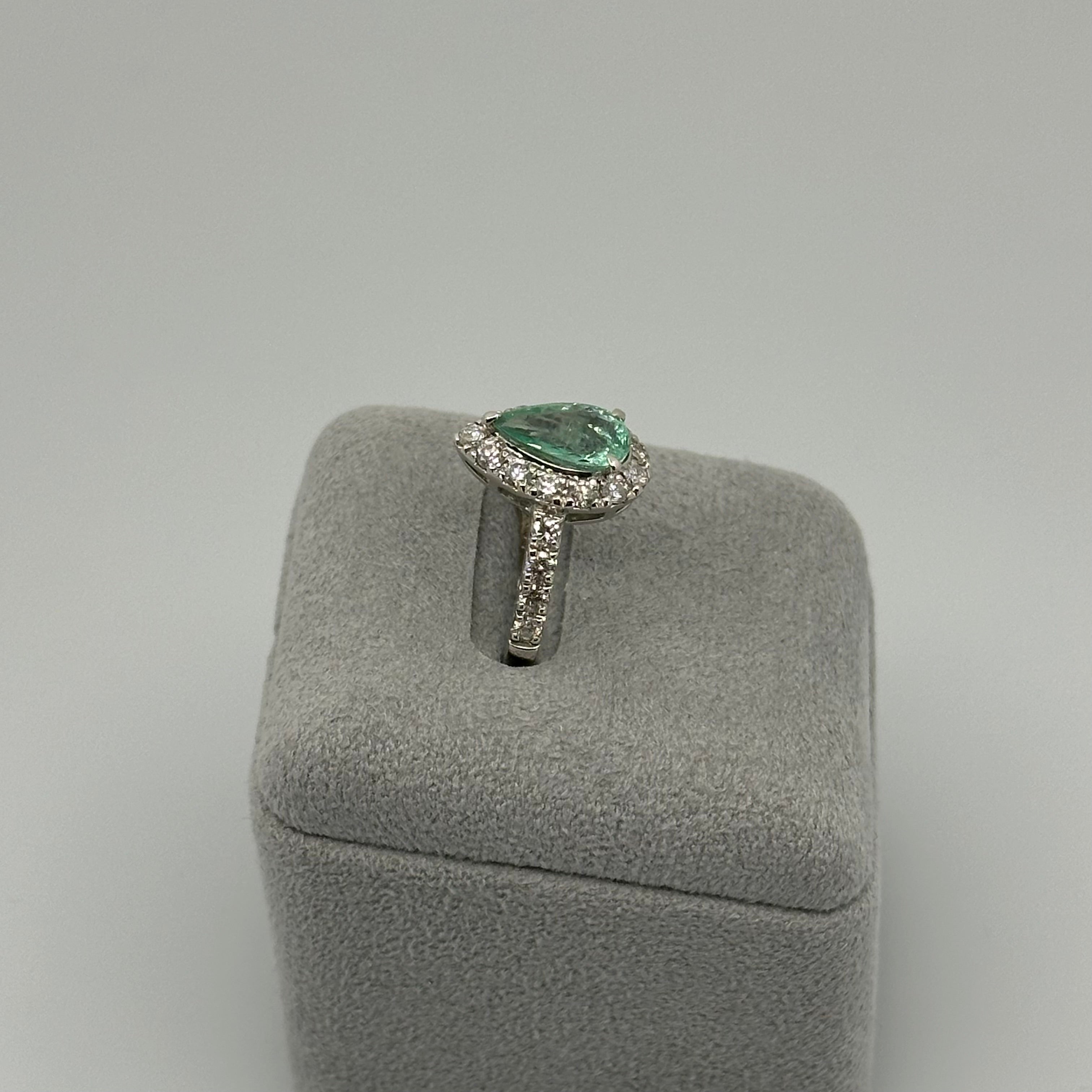 163［一点物］リング パライバトルマリン 1.4ct PS PT