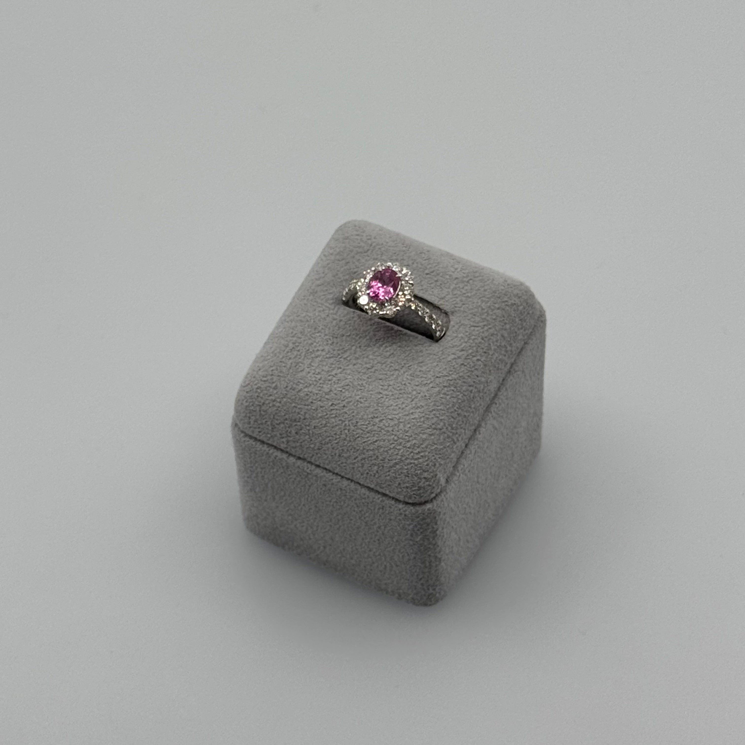 141［一点物］リング  パパラチアサファイア 1.1ct OV PT