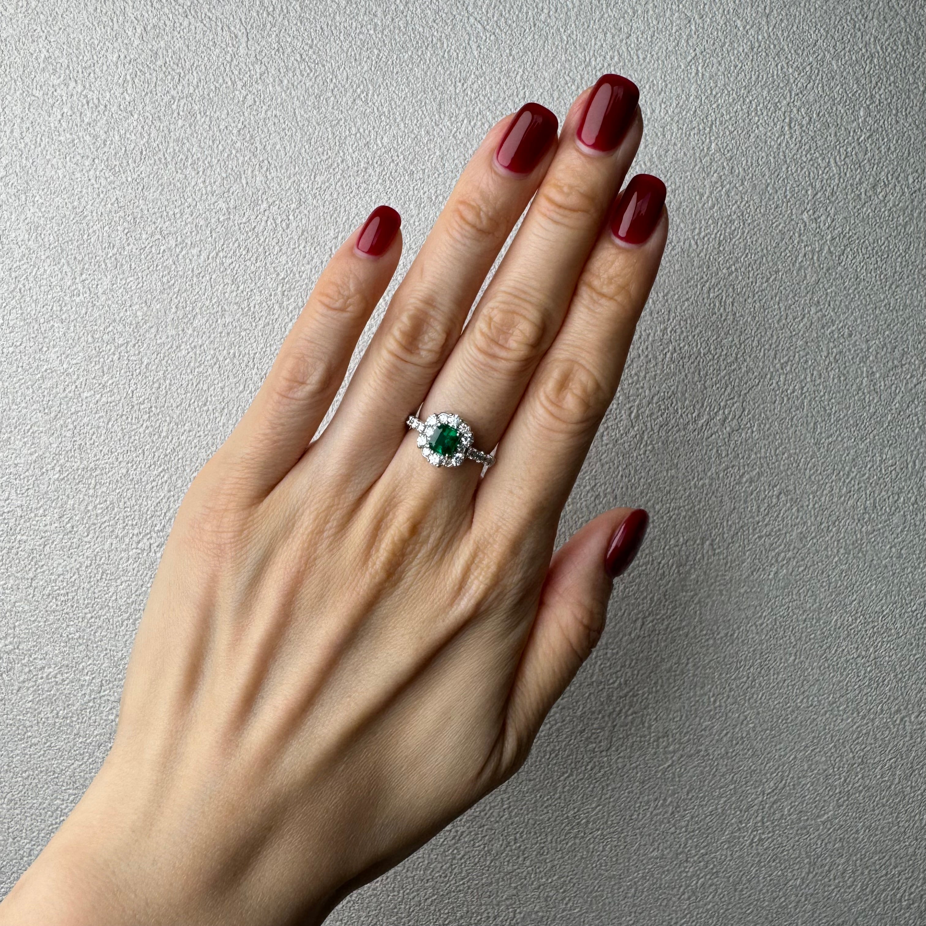 54［一点物/マノン］リング エメラルド 0.6ct前後 SQ PT